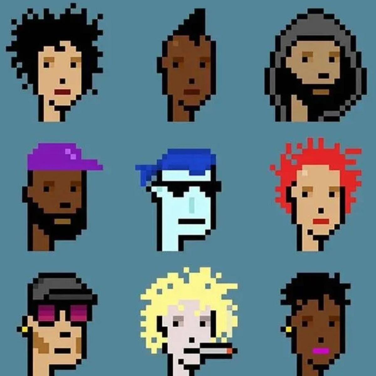 Más de 26 millones de euros por una colección NFT de 104 CryptoPunks