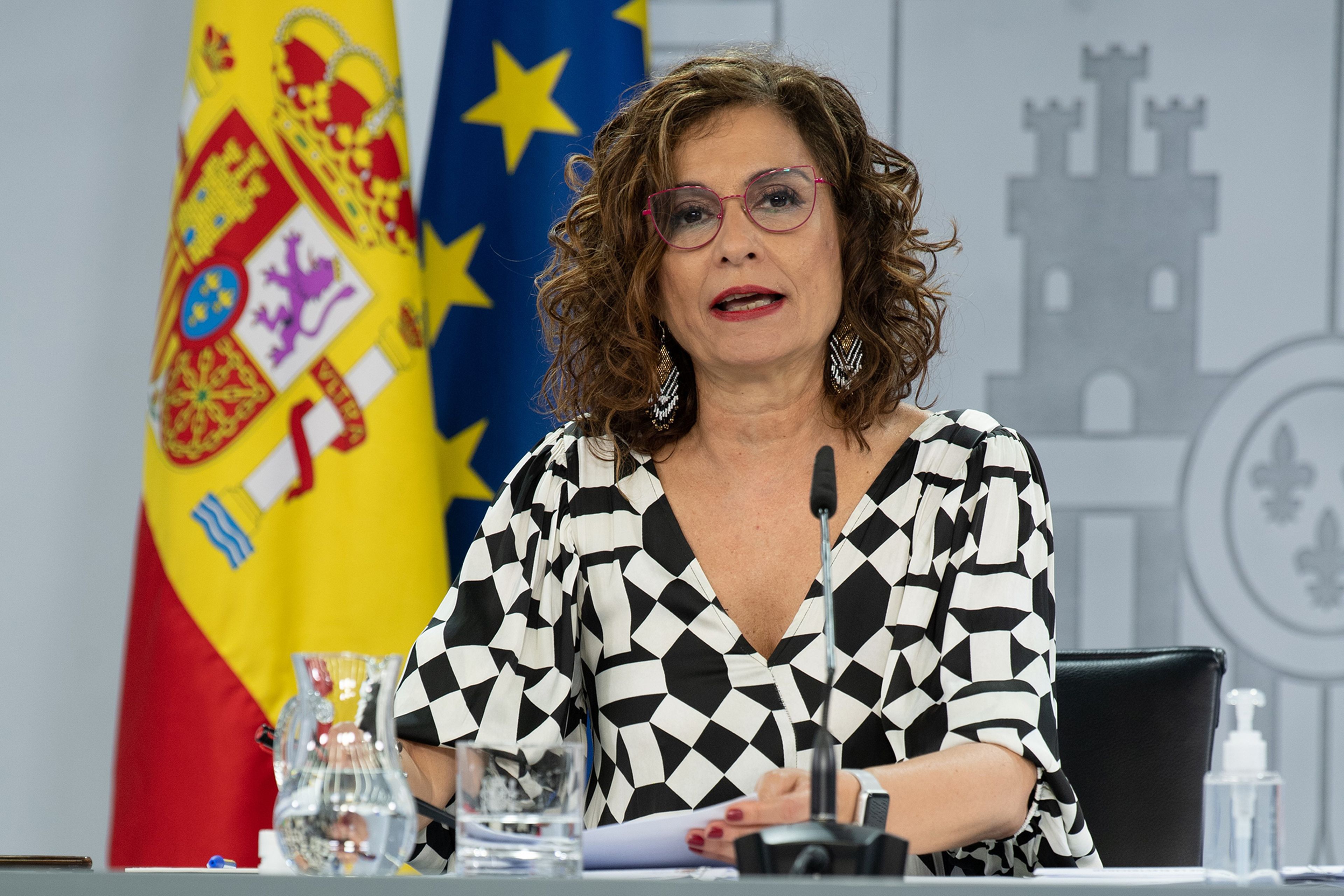 María Jesús Montero en una rueda de prensa