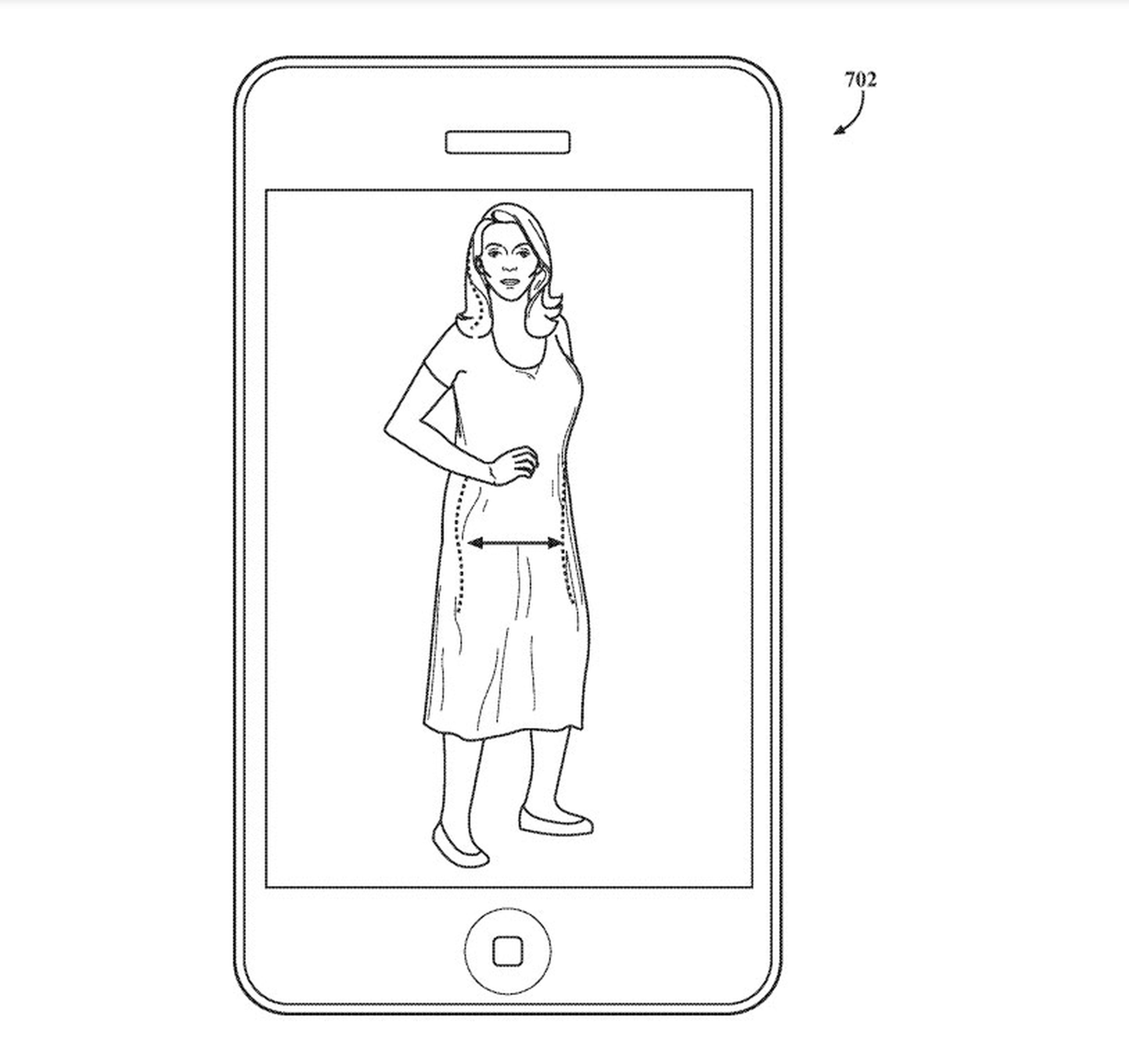 Un dibujo de la presentación de la patente de Shopify muestra un ejemplo de las medidas que se pueden tomar.
