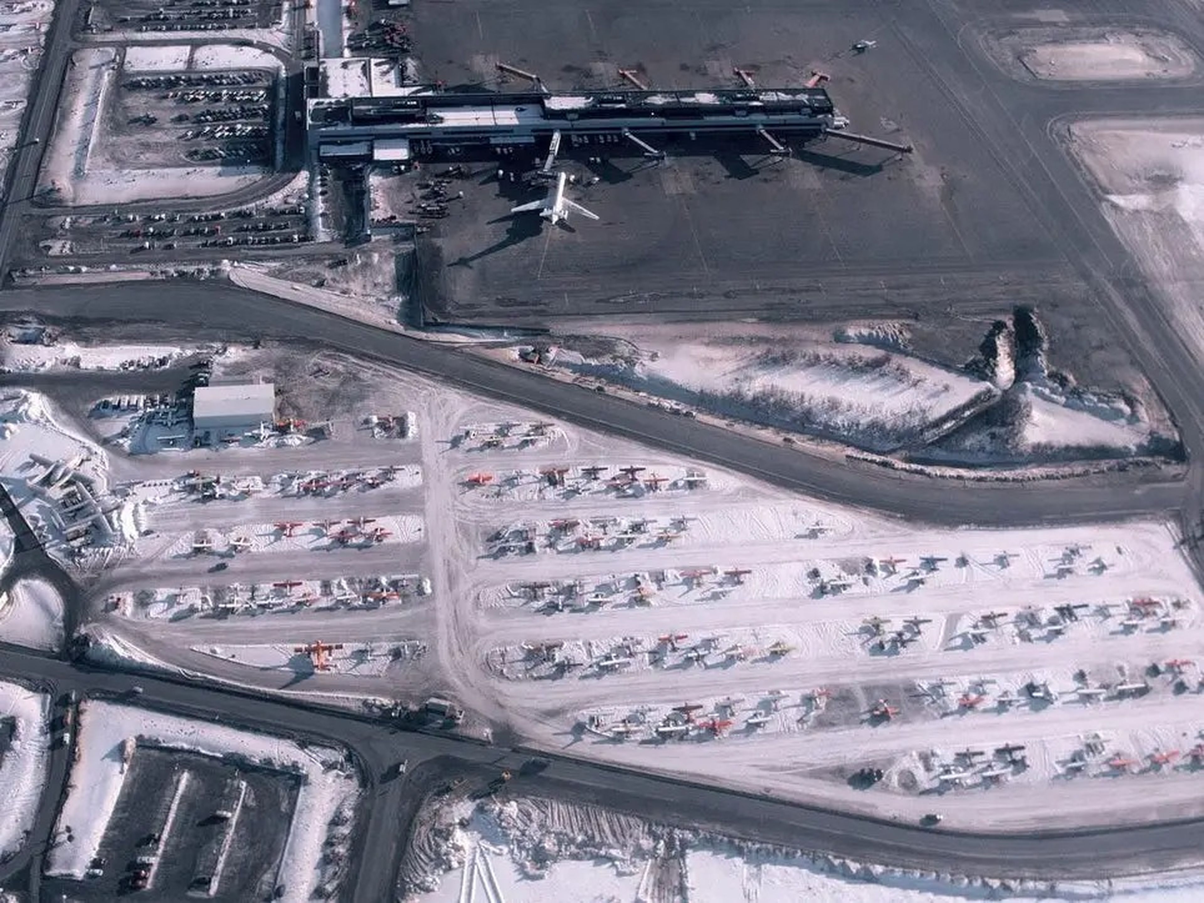 El aeropuerto de Anchorage.