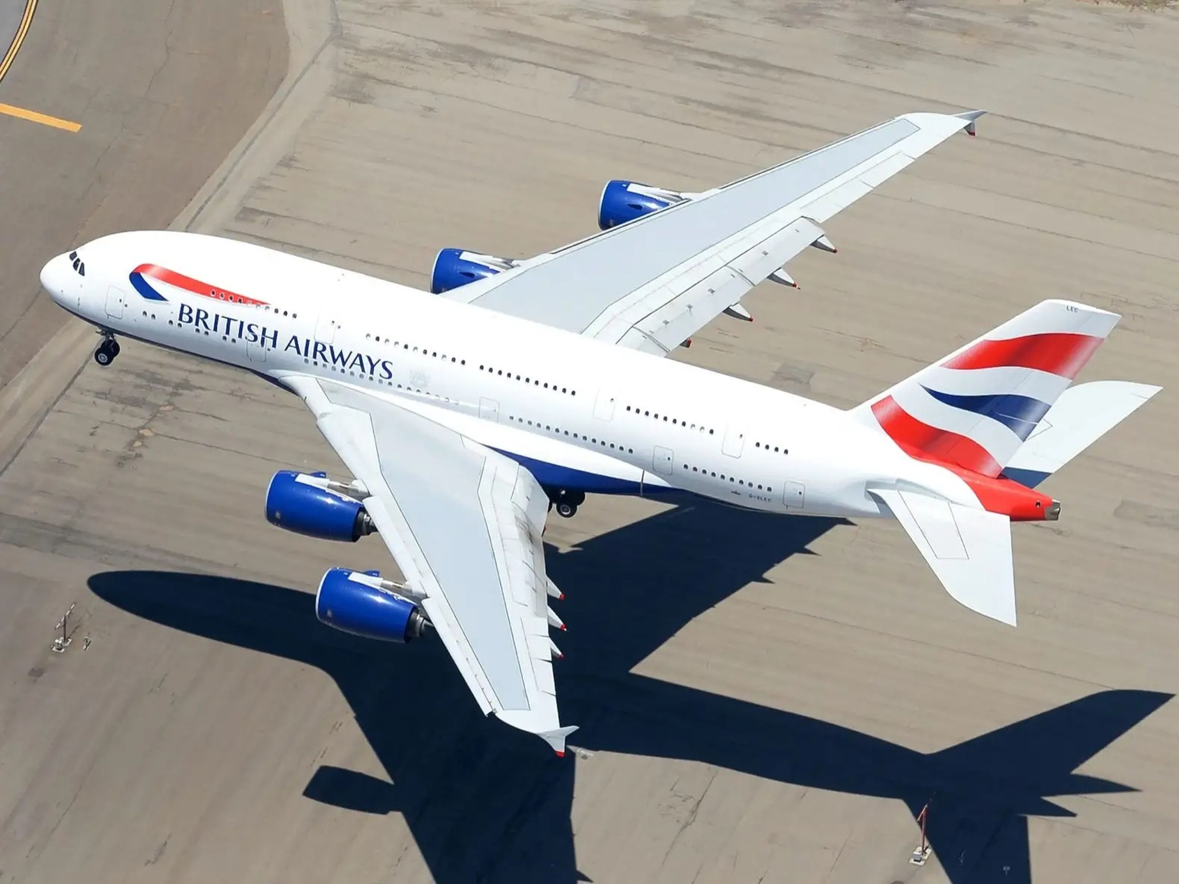 Un Airbus A380 de British Airways.