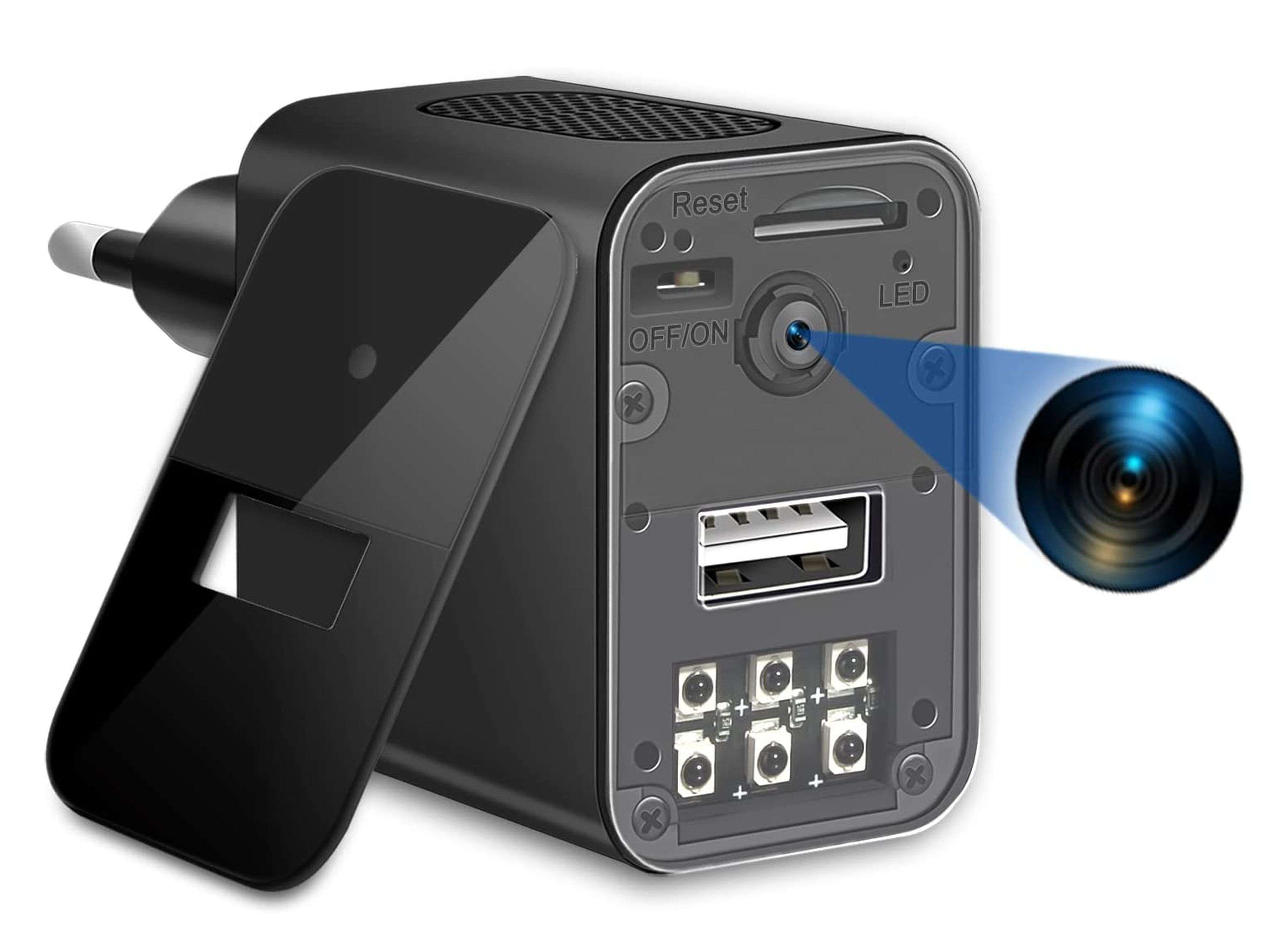 Fhd 1080p invisible s vigila mini cámara oculta micro espía con grabación
