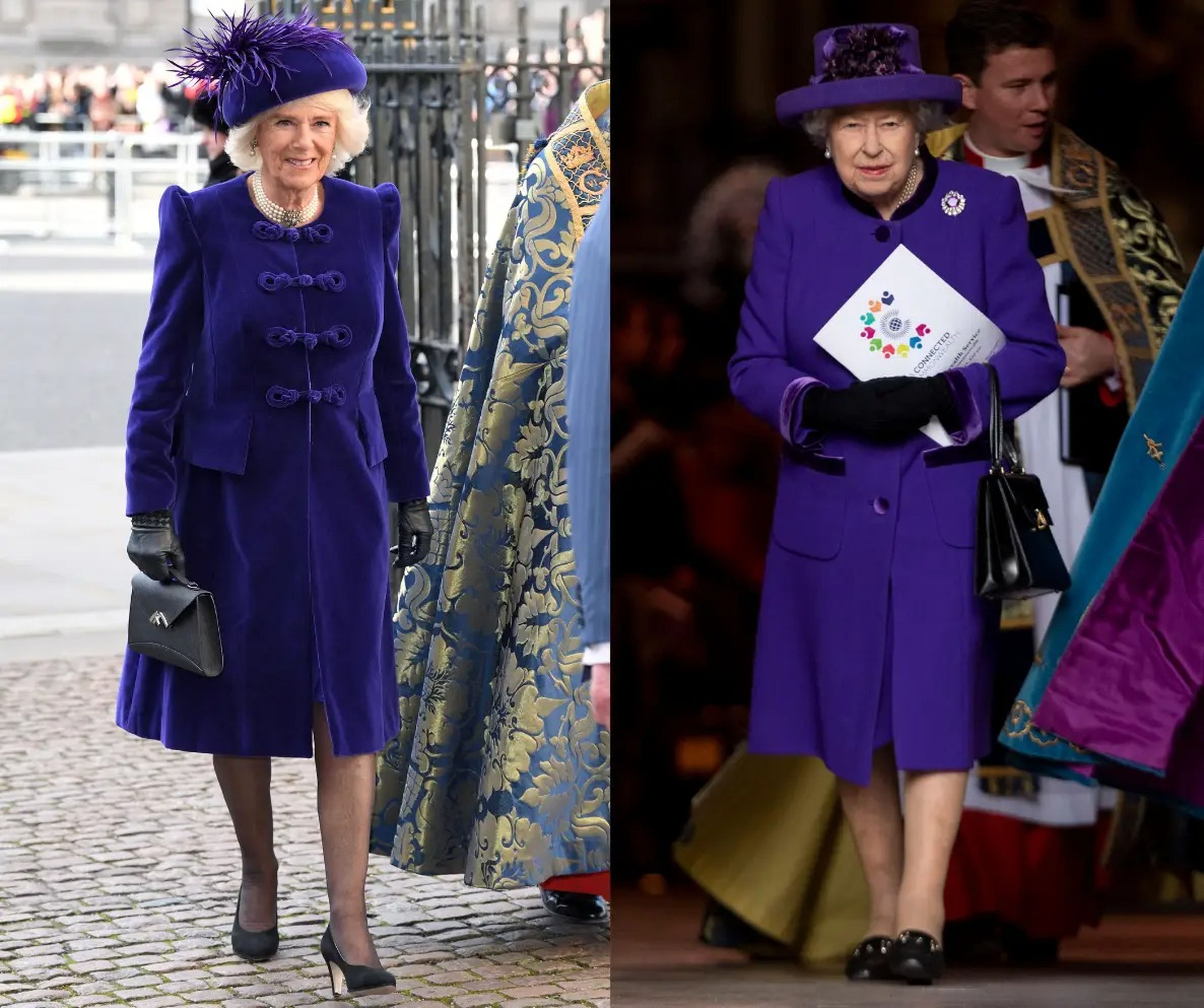 Se dice que Camilla se equivocó al elegir un tono de morado similar al de la Reina en 2019.