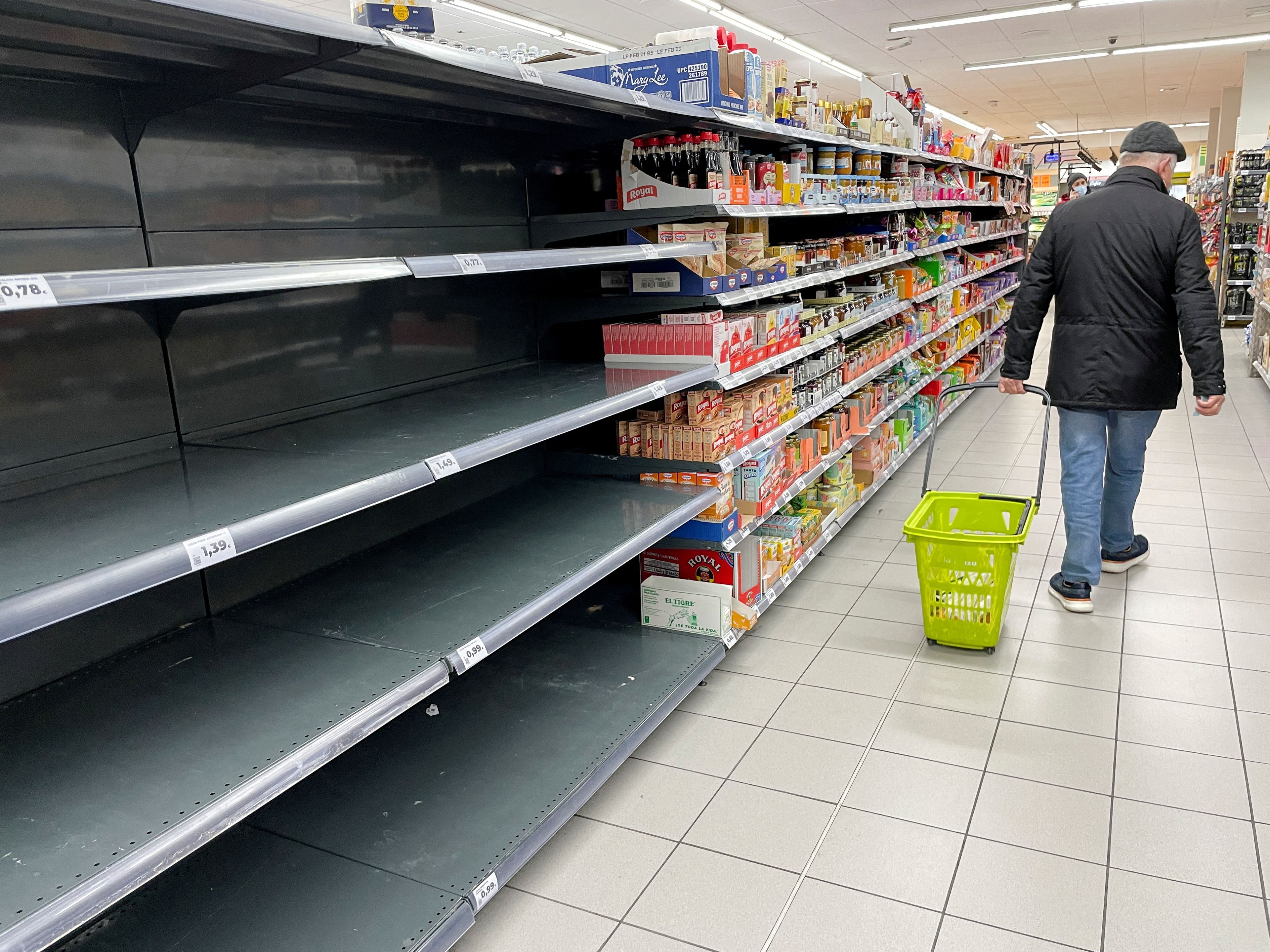 Desabastecimiento en supermercados de España