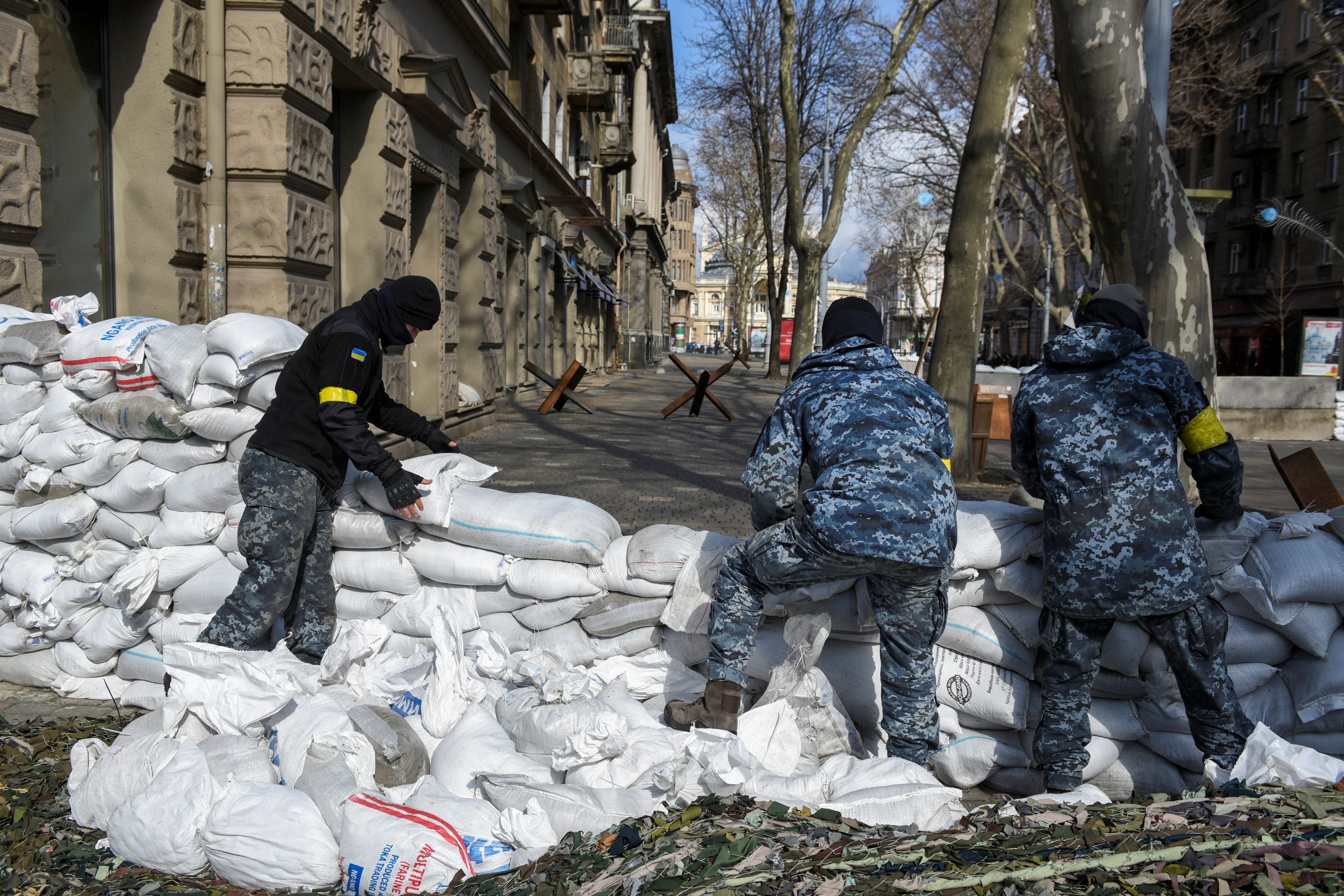 Guerra en Ucrania, barricada