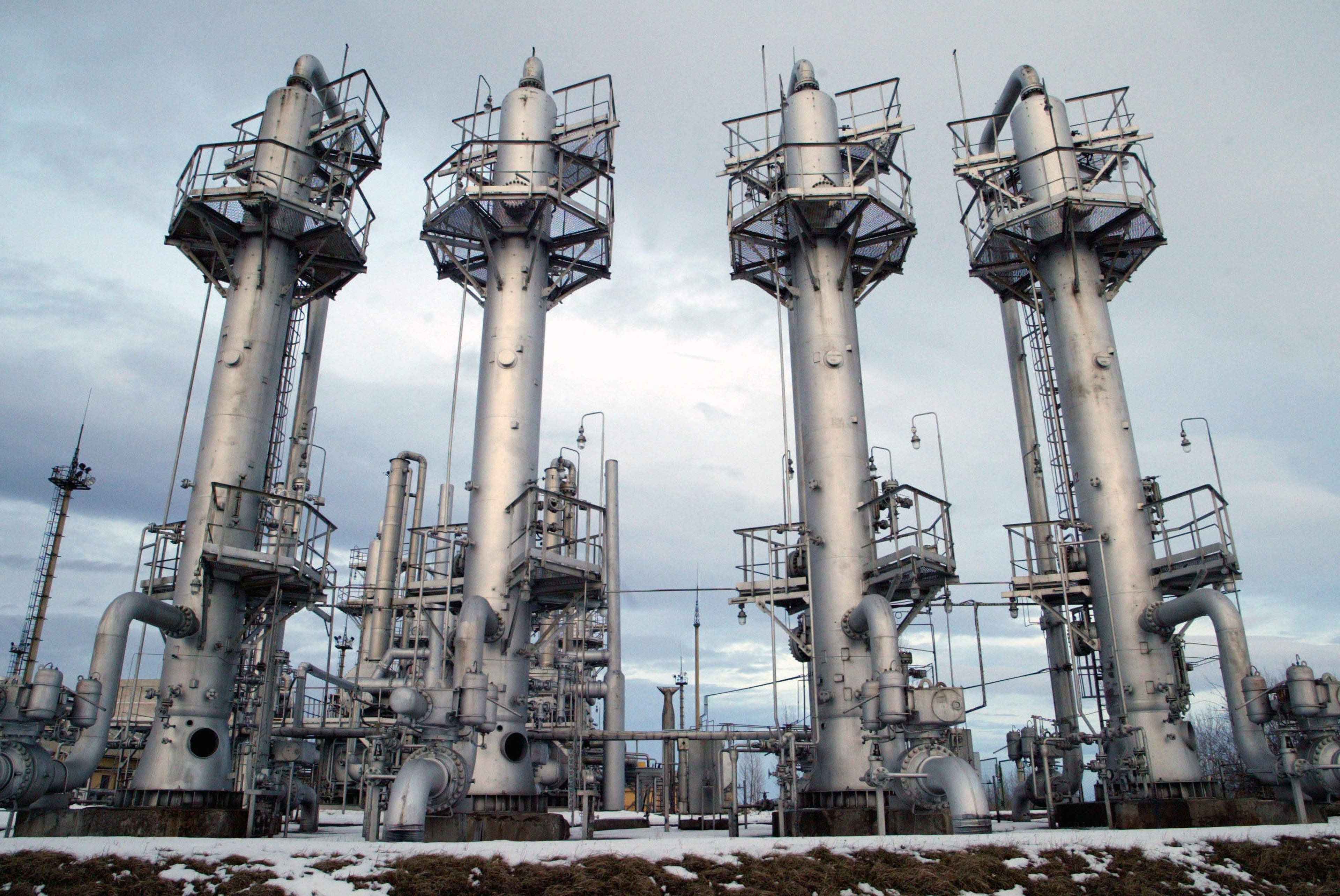 Infraestructura de almacenamiento de gas en Ucrania.