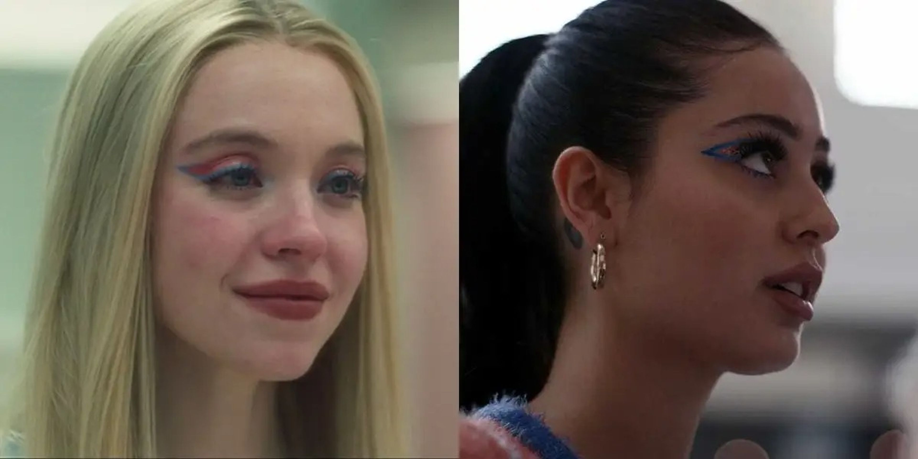 A la izquierda: Cassie en la segunda temporada de 'Euphoria'. A la derecha: Maddy en la primera temporada de 'Euphoria'.