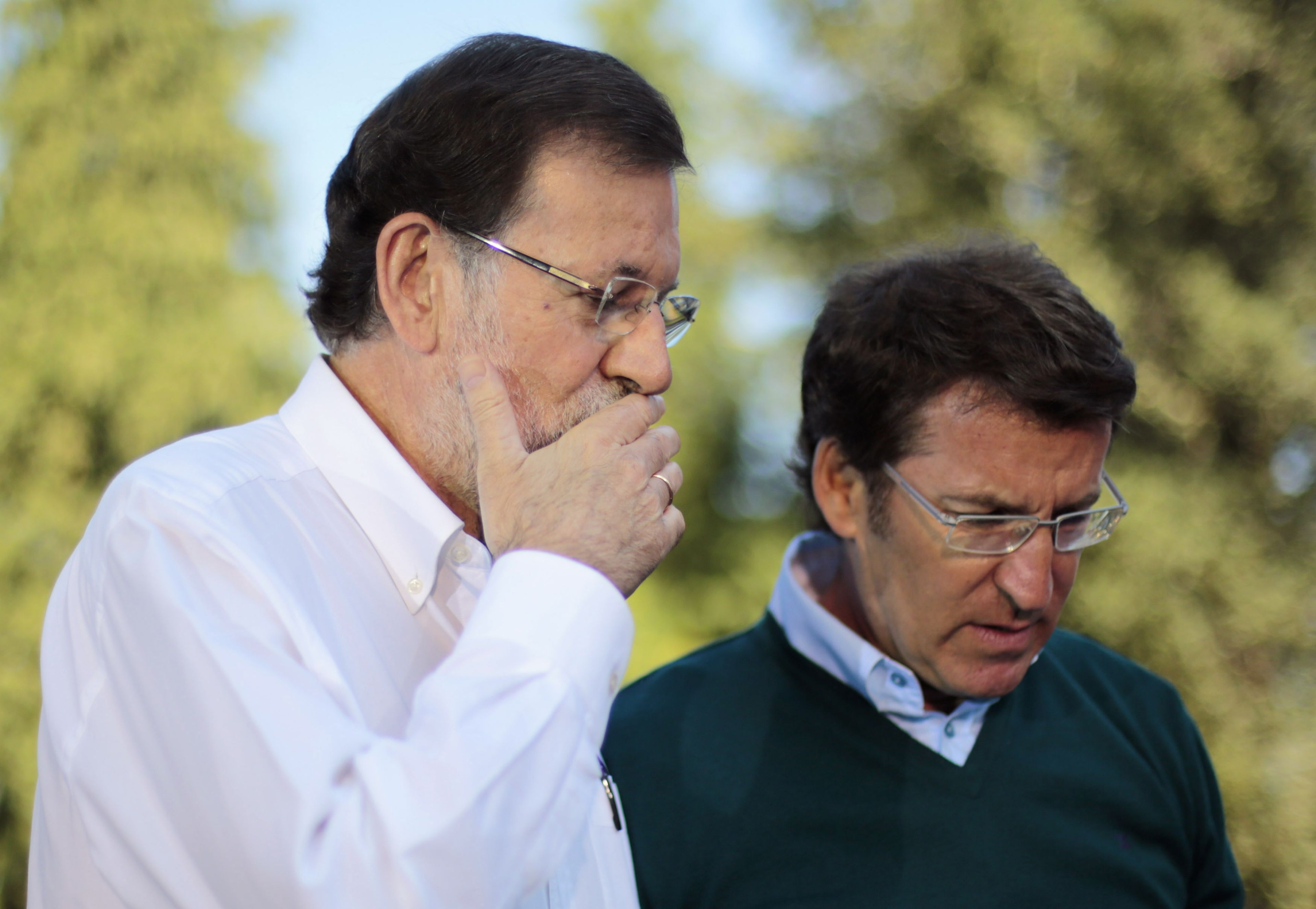 Mariano Rajoy y Alberto Núñez Feijóo.