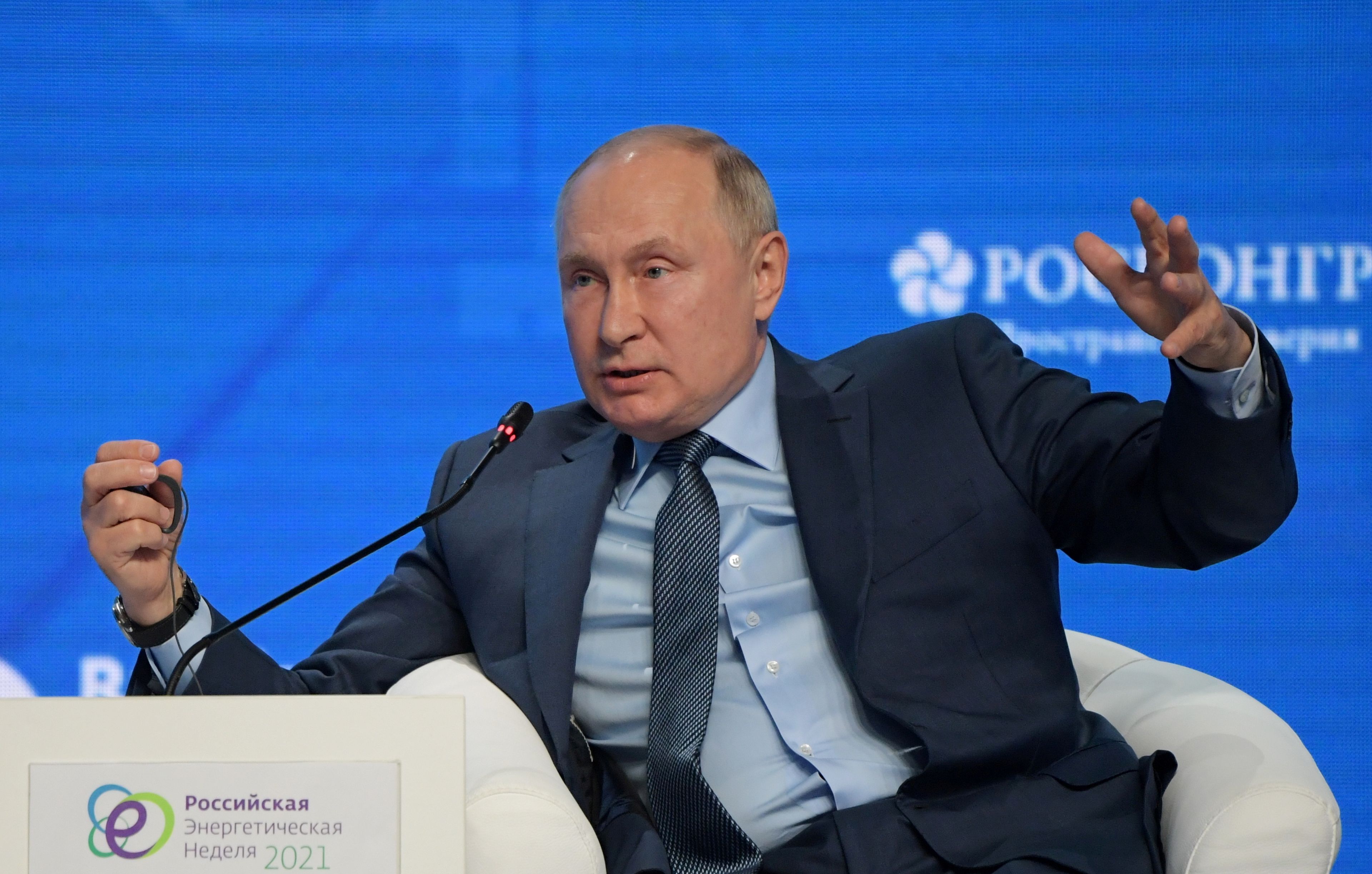 El presidente de Rusia, Vladimir Putin, en la Russian Energy Week.