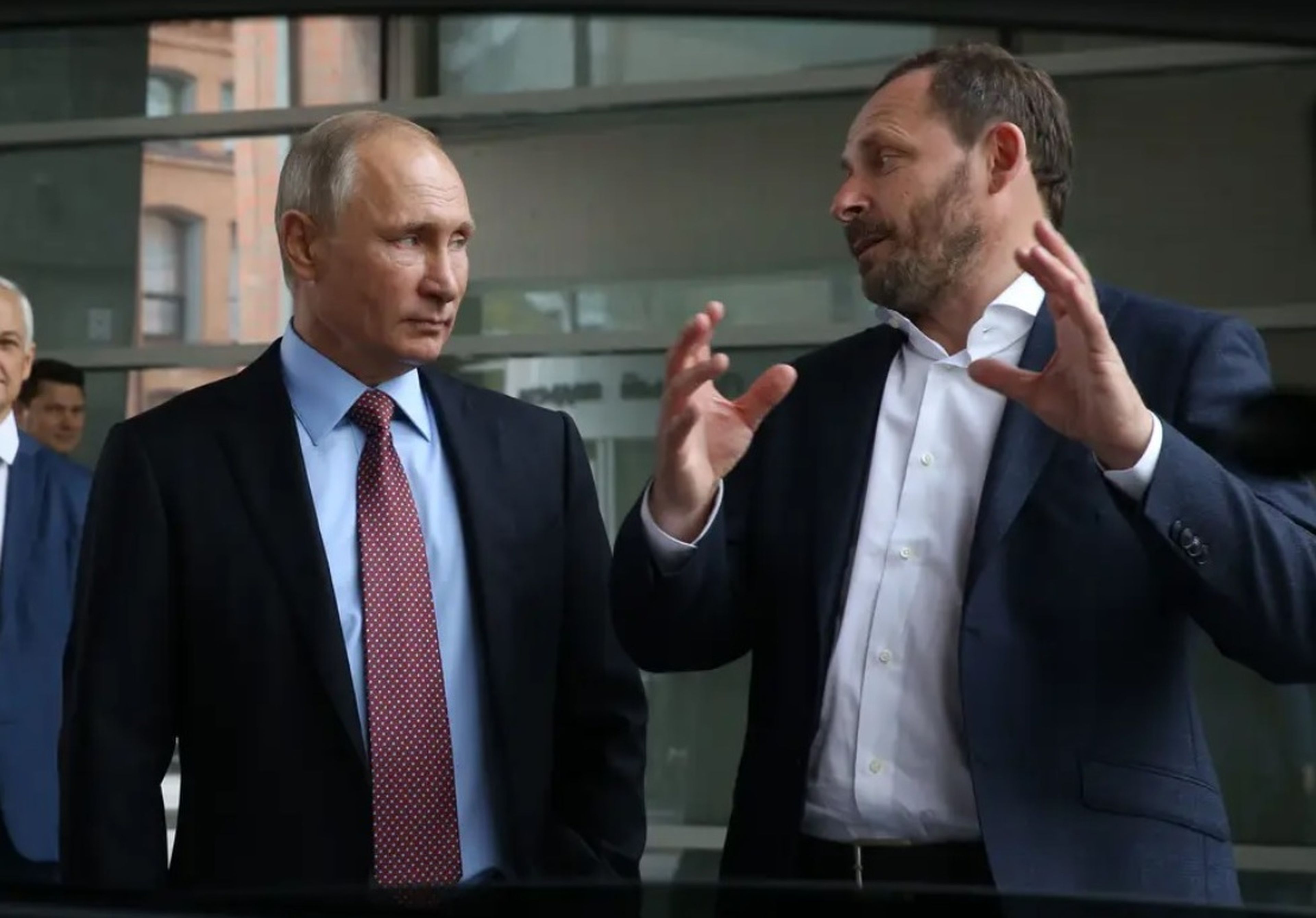 El presidente ruso Vladimir Putin y el director general de Yandex Arkady Volozh.