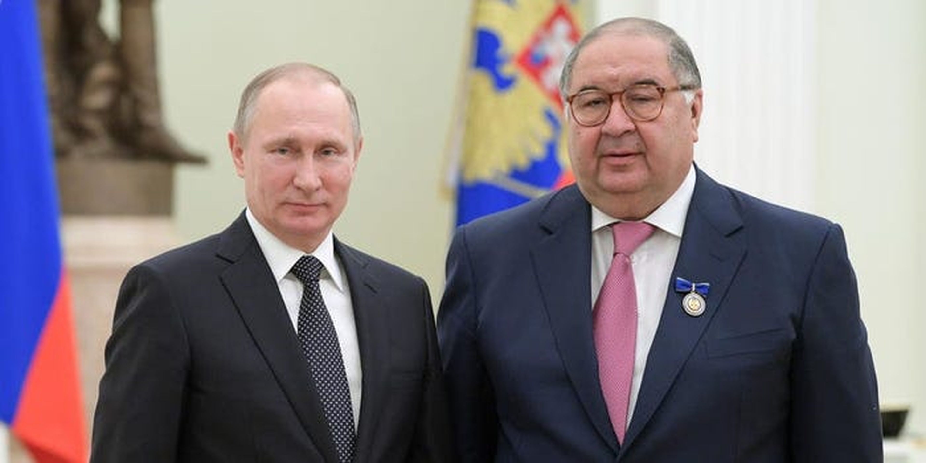 Vladimir Putin y Alisher Usmanov.