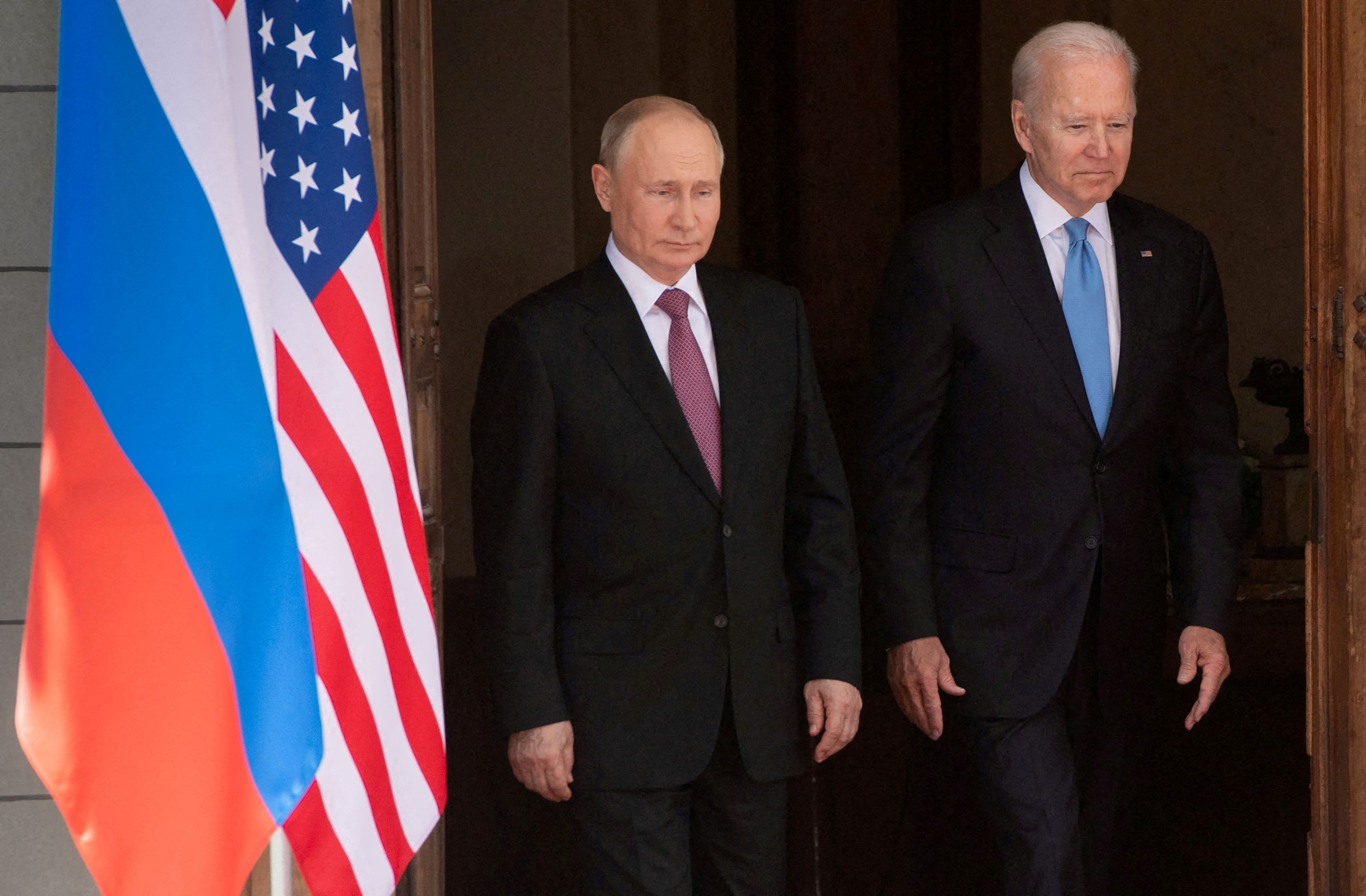Vladímir Putin, presidente de Rusia, y Joe Biden, presidente de EEUU.