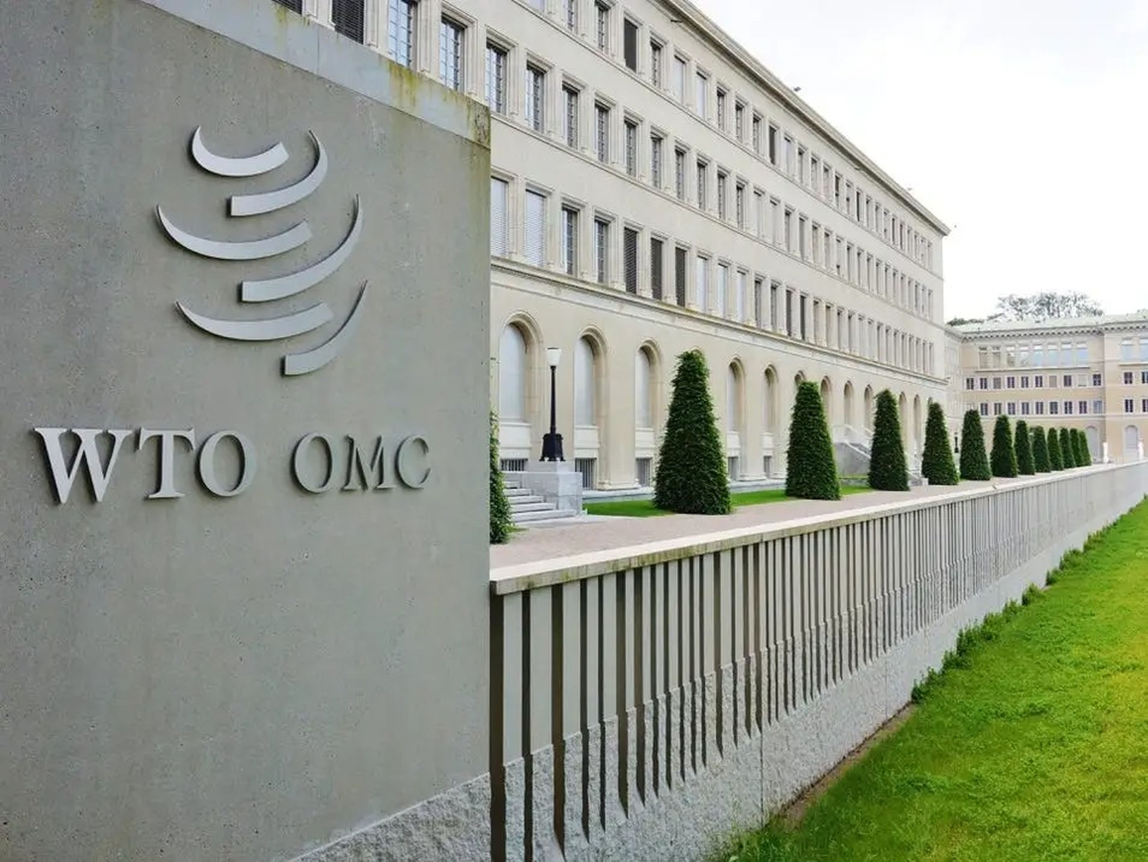 Edificio de la Organización Mundial del Comercio en Ginebra, Suiza.