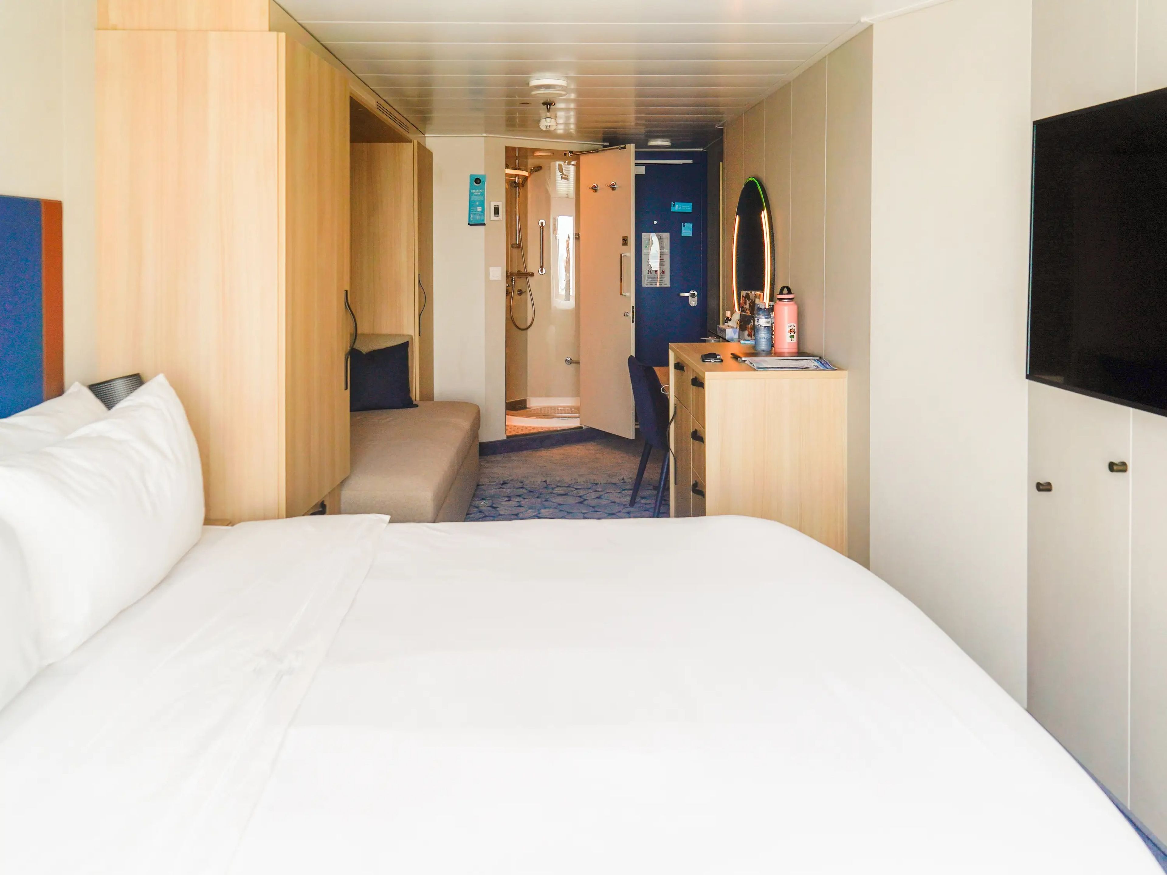 Inside a stateroom on the world's largest cruise ship