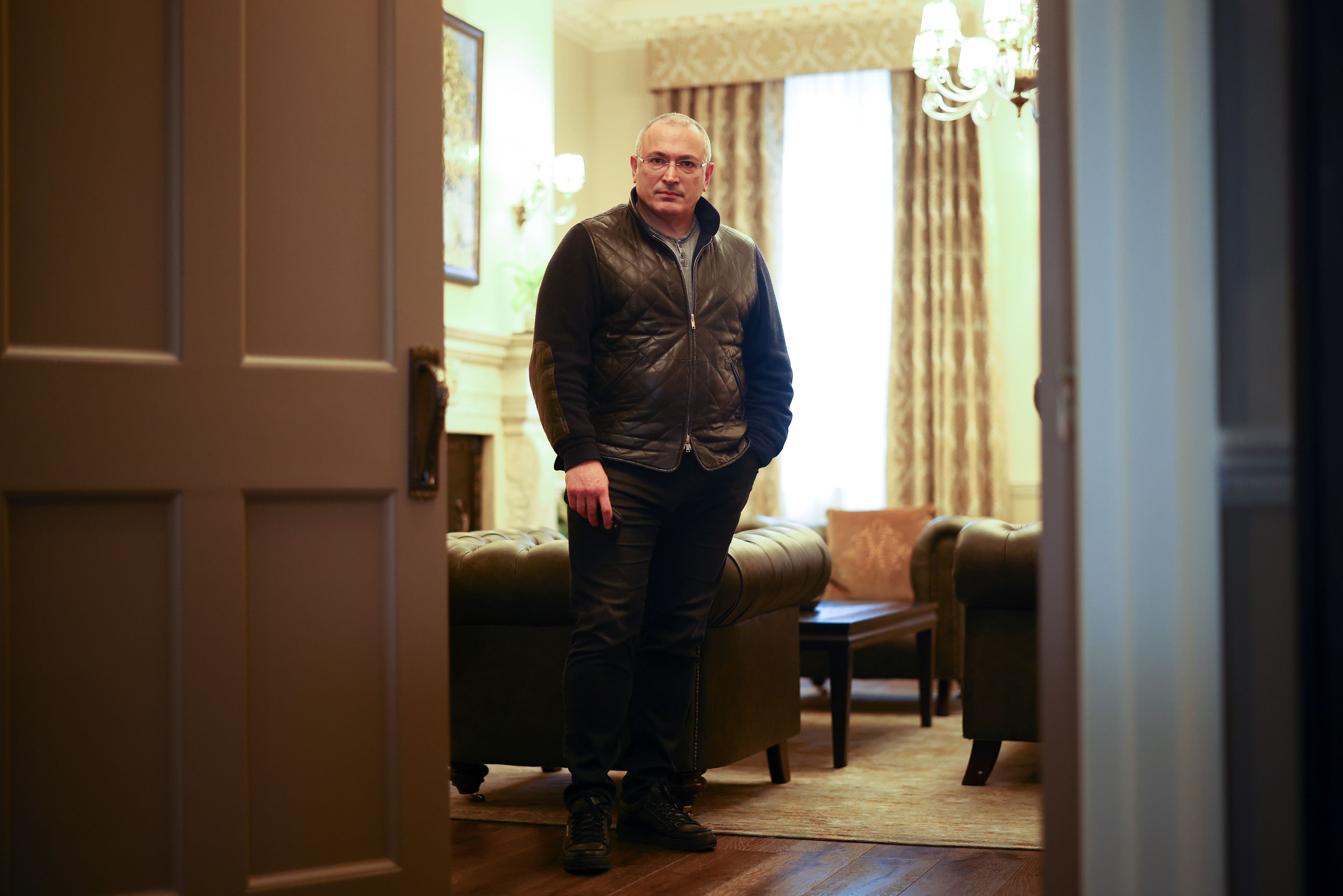 Mijaíl Jodorkovski, oligarca ruso exiliado, en una imagen de enero de 2021 en Londres (Reino Unido).