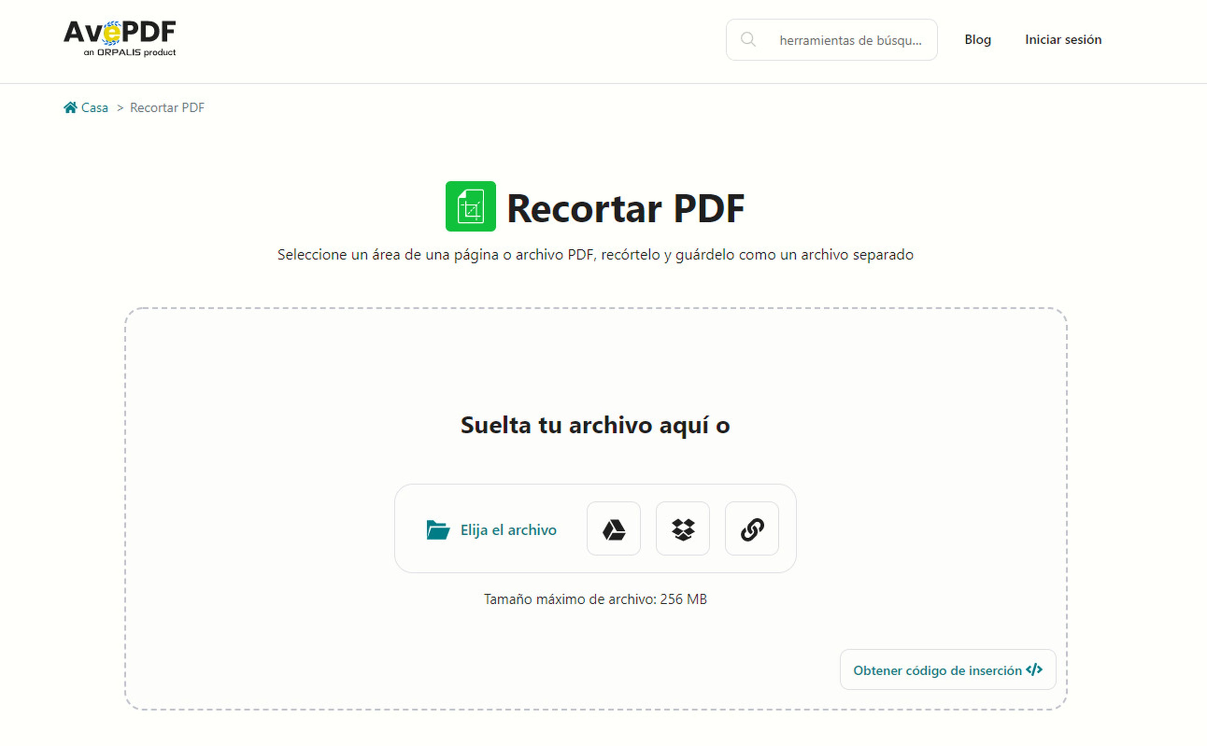 Recortar PDF online
