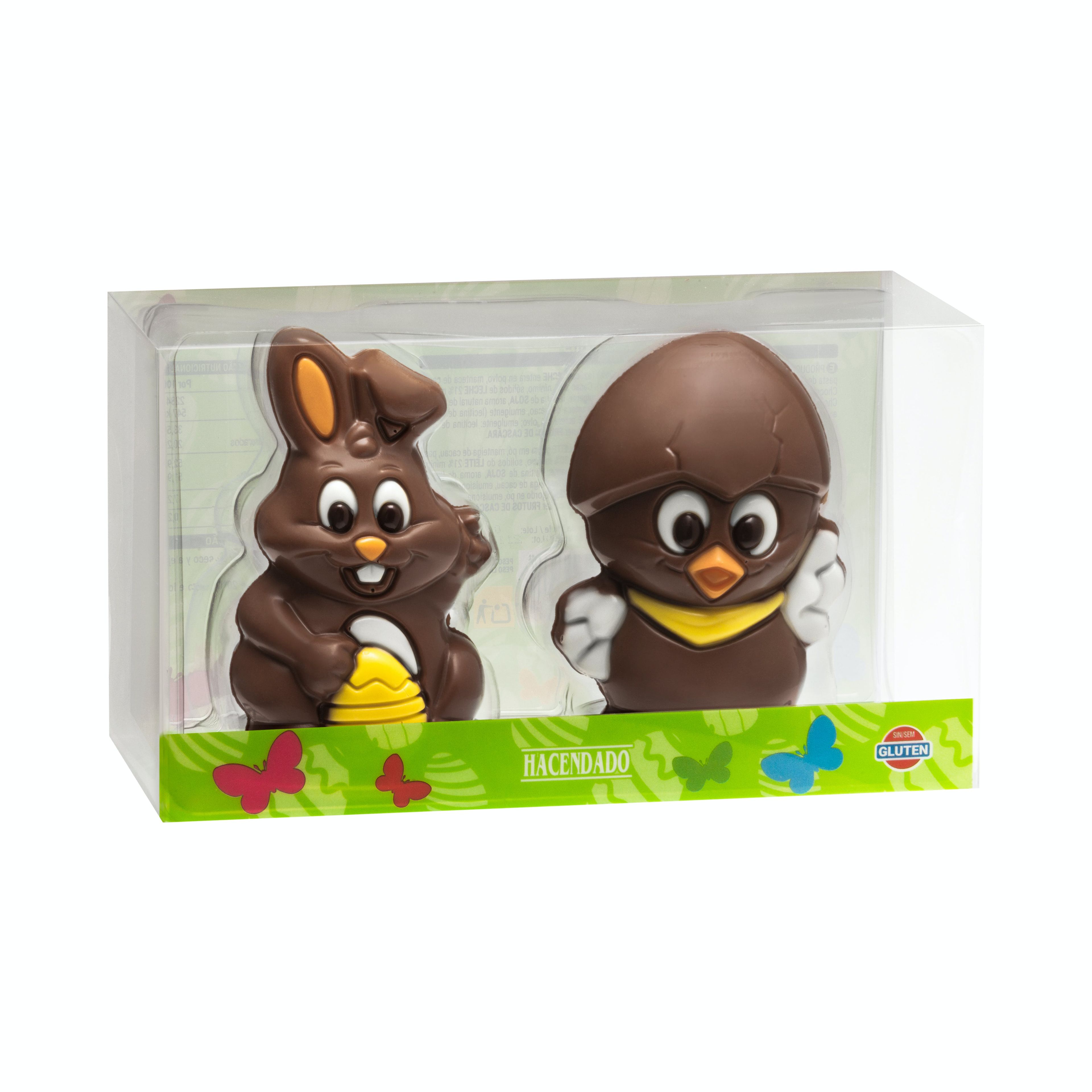 Surtido de figuras y huevos de chocolate de Pascua de Mercadona