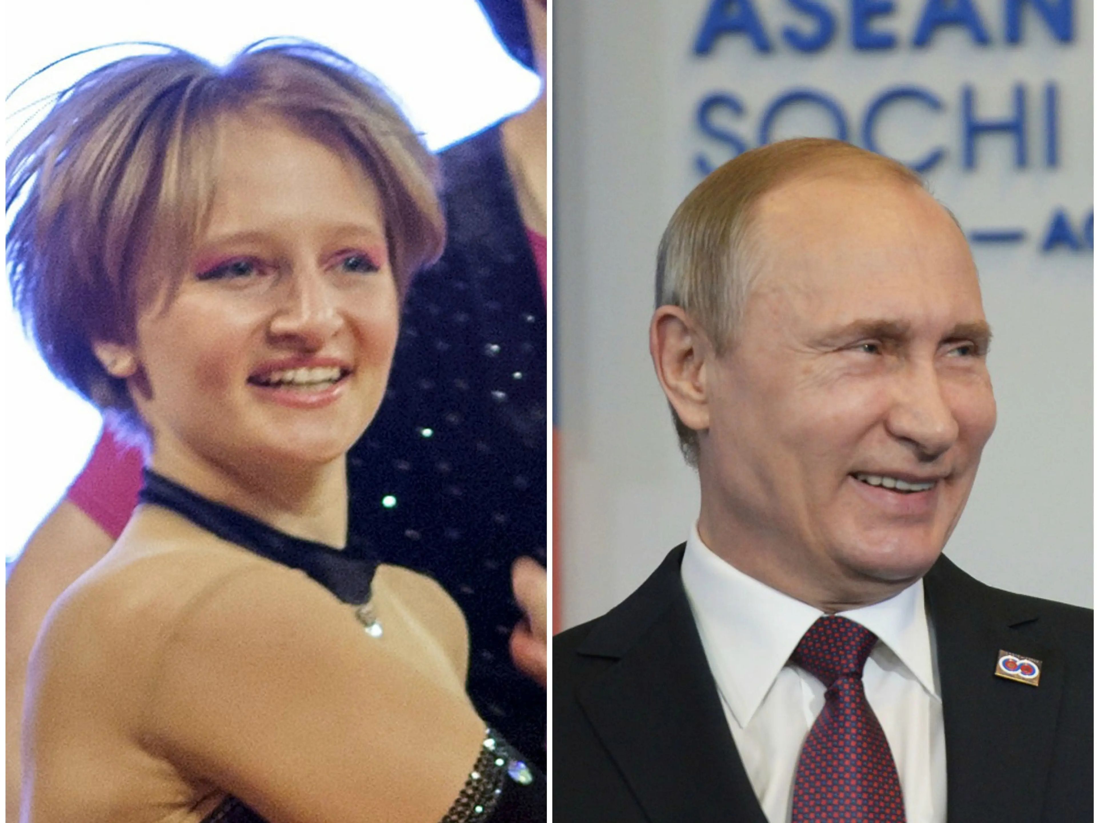 Katerina Tikhonova y Vladímir Putin.
