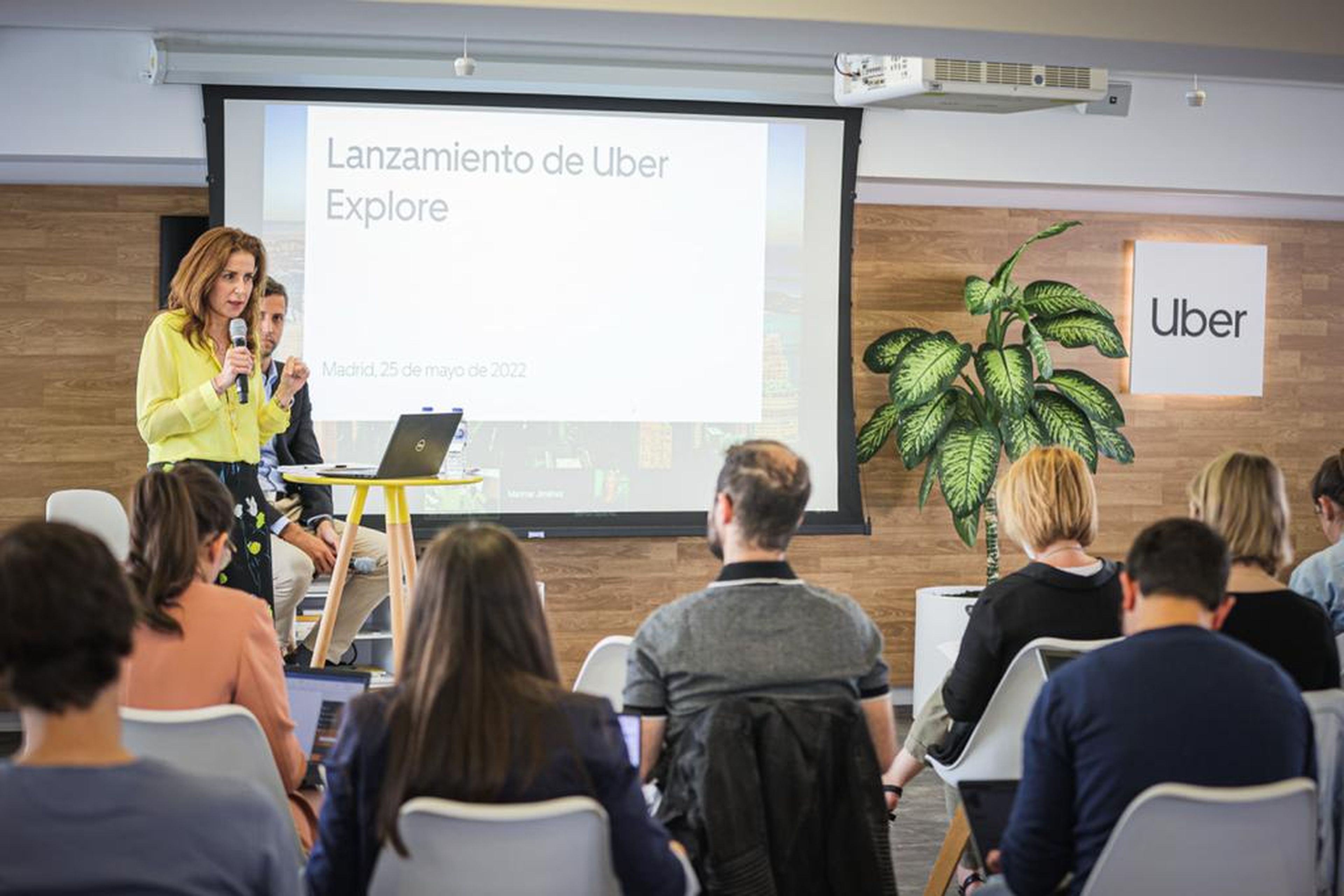 Anabel Díaz, directora de Uber en Europa, Oriente Medio y África, en la presentación de Uber Explore en Madrid