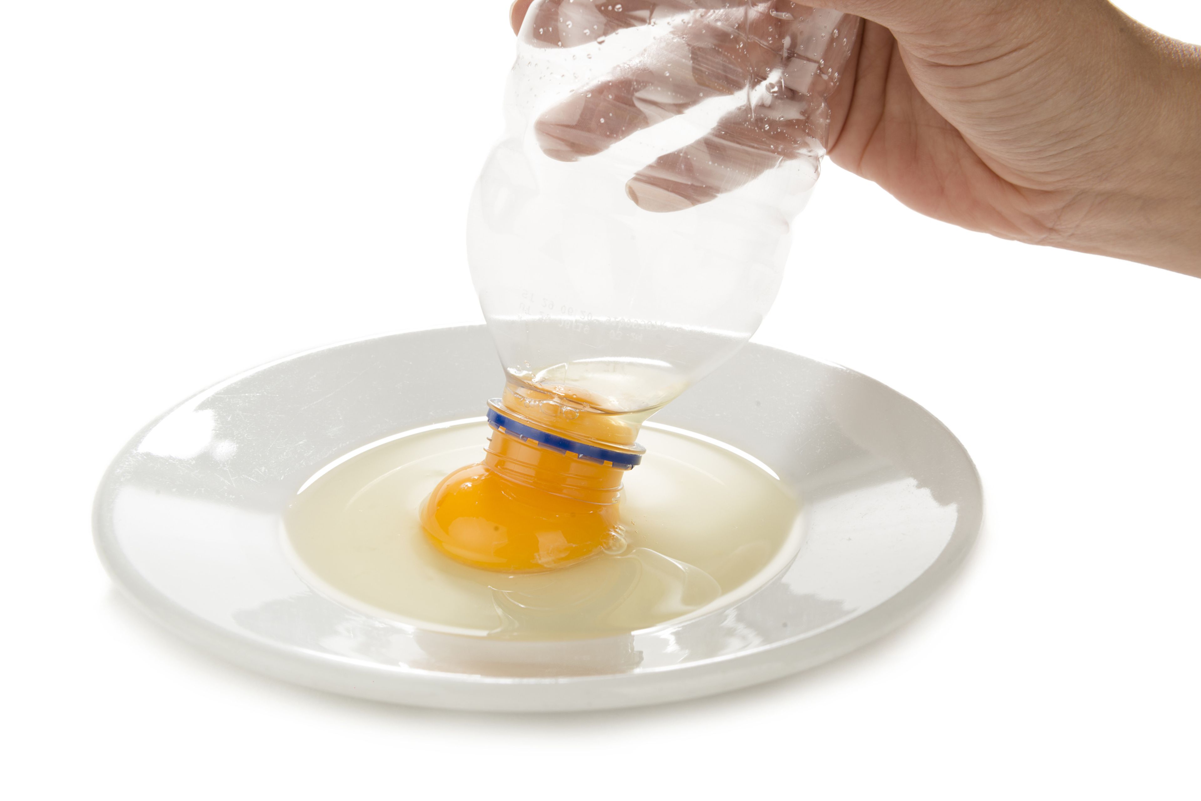 Botella de plástico separar huevo
