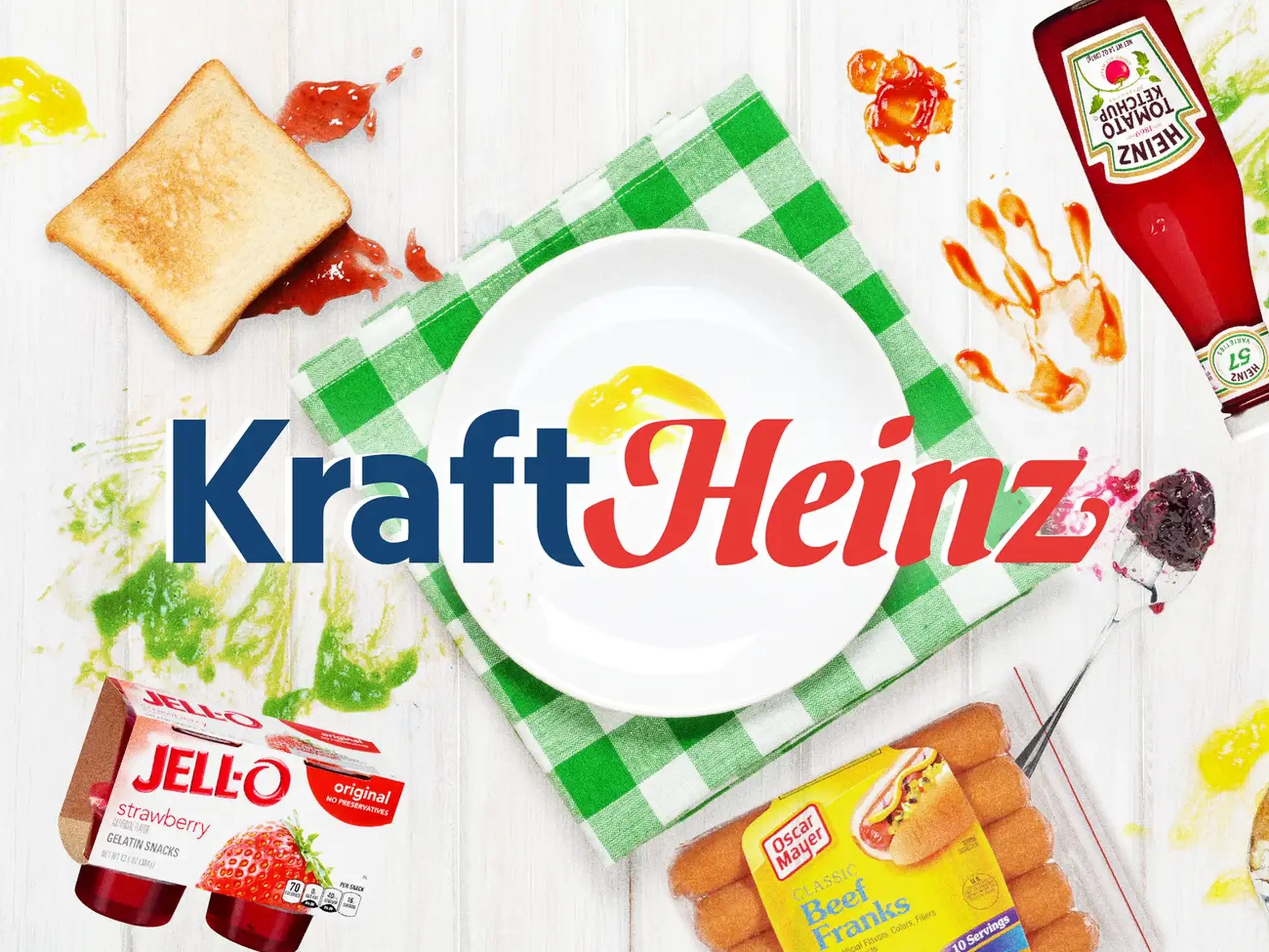 Un collage con productos de Heinz