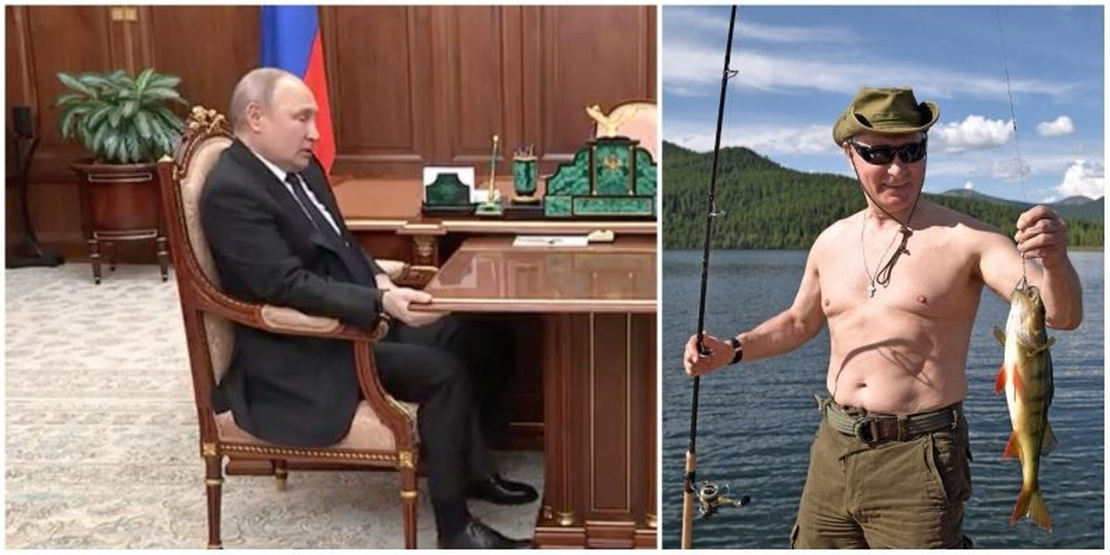 Imágenes de Vladímir Putin, presidente de Rusia, tomadas en diferentes momentos.