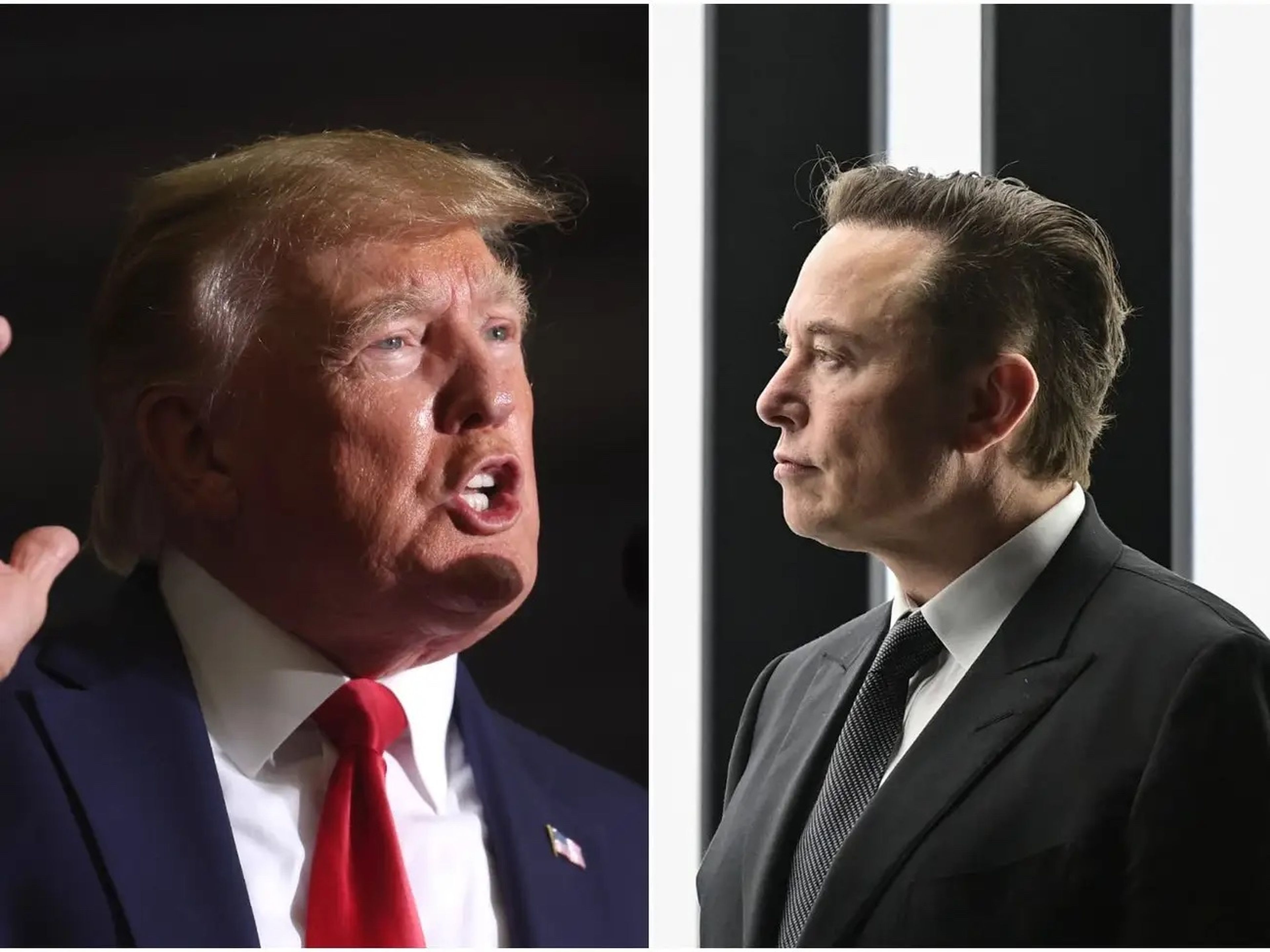 El expresidente Donald Trump y Elon Musk.