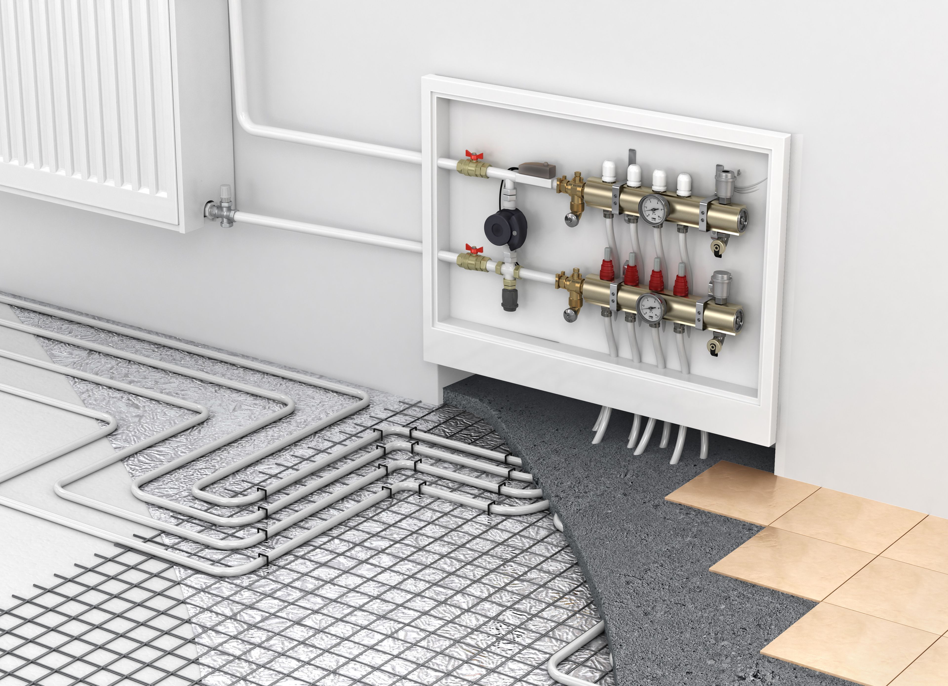 Instalación de calefacción por suelo radiante eléctrico - SecuriBath