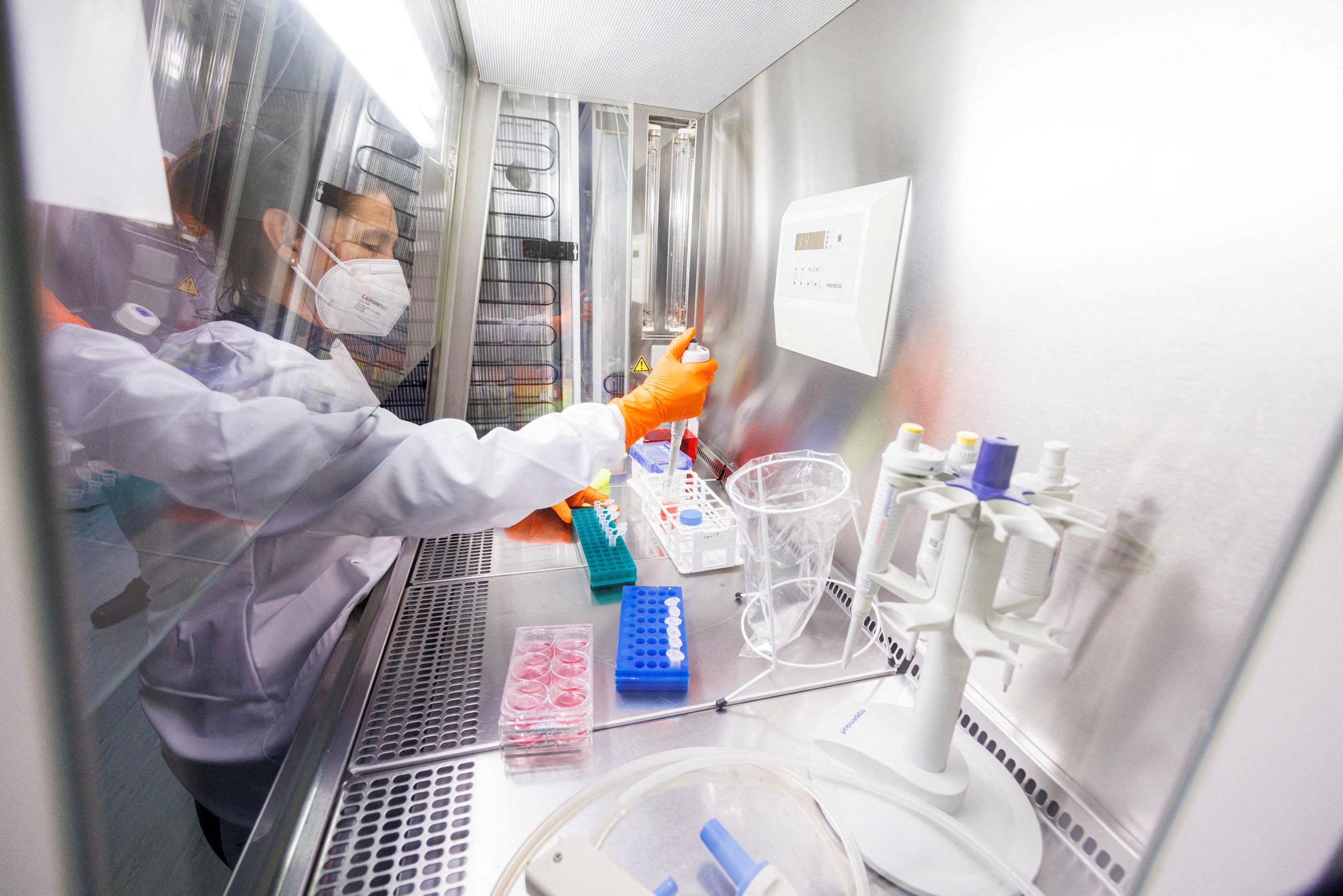 Laboratorio de la vacuna de Bavarian Nordic para combatir la viruela del mono