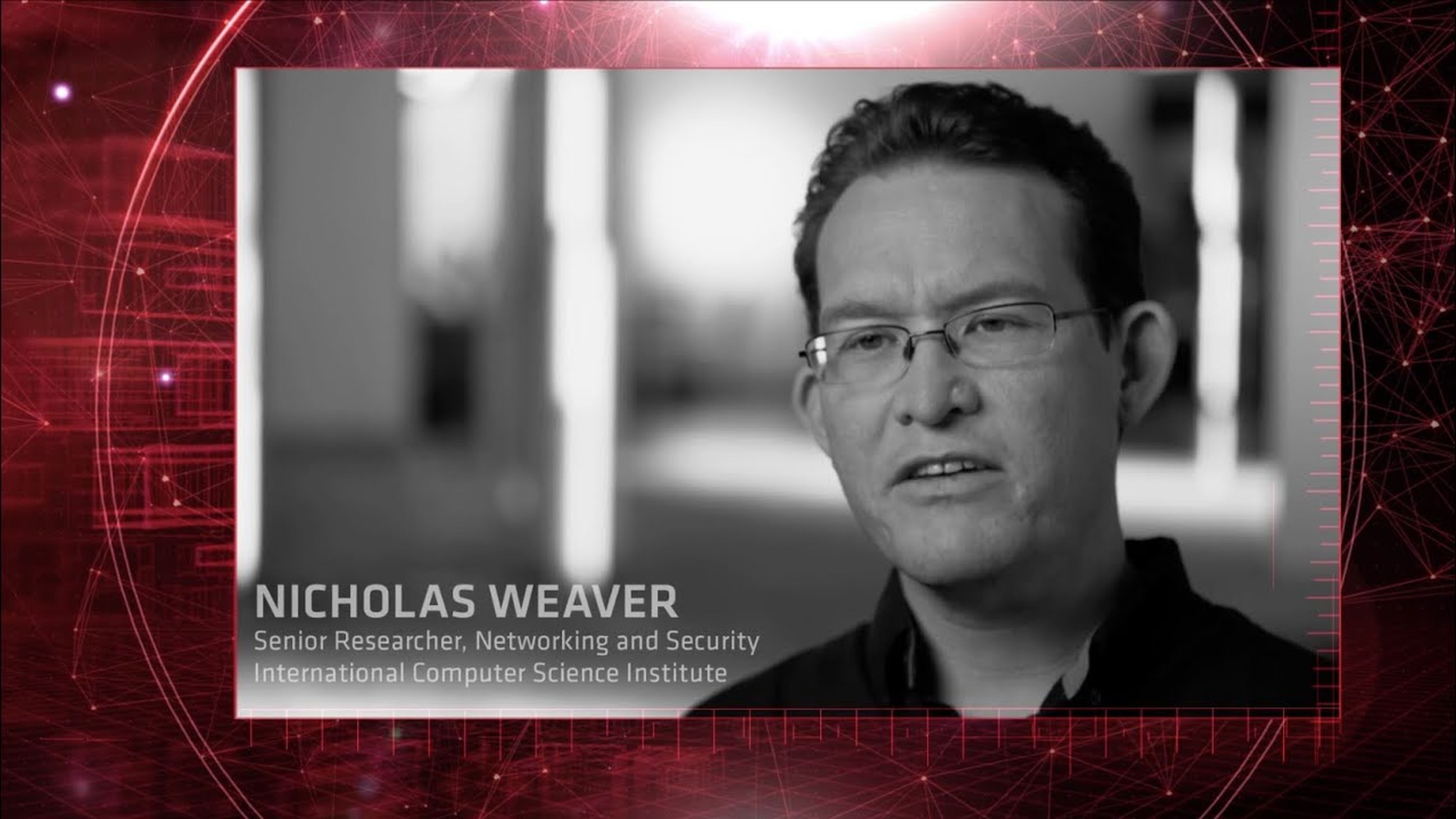 Nicholas Weaver en una conferencia por YouTube de USENIX Enigma Conference.