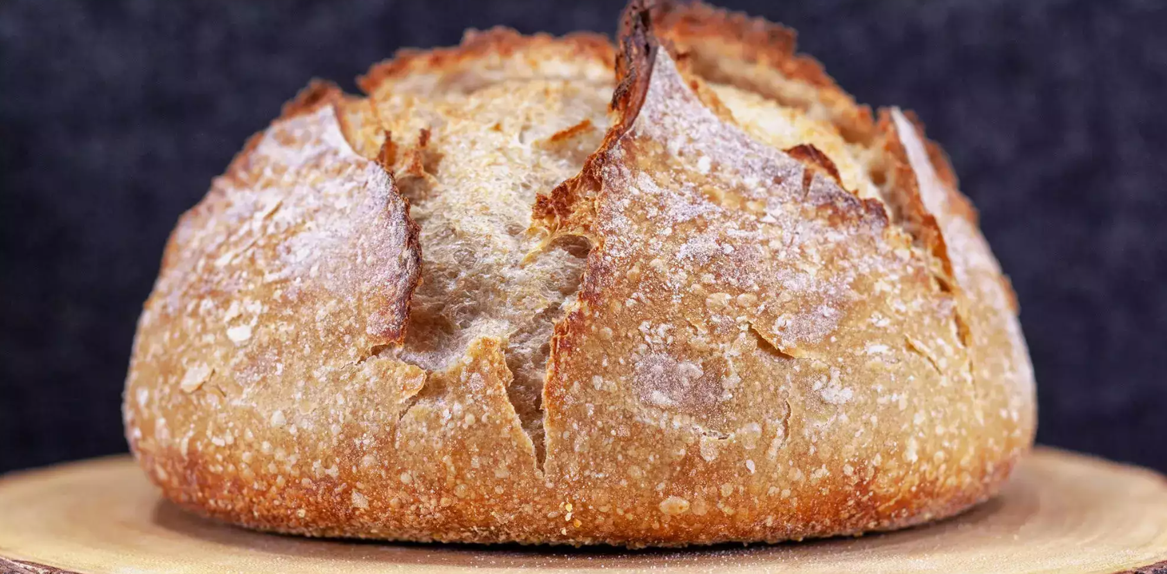 Puedes hacer tu propio pan de masa madre con harina de trigo integral.