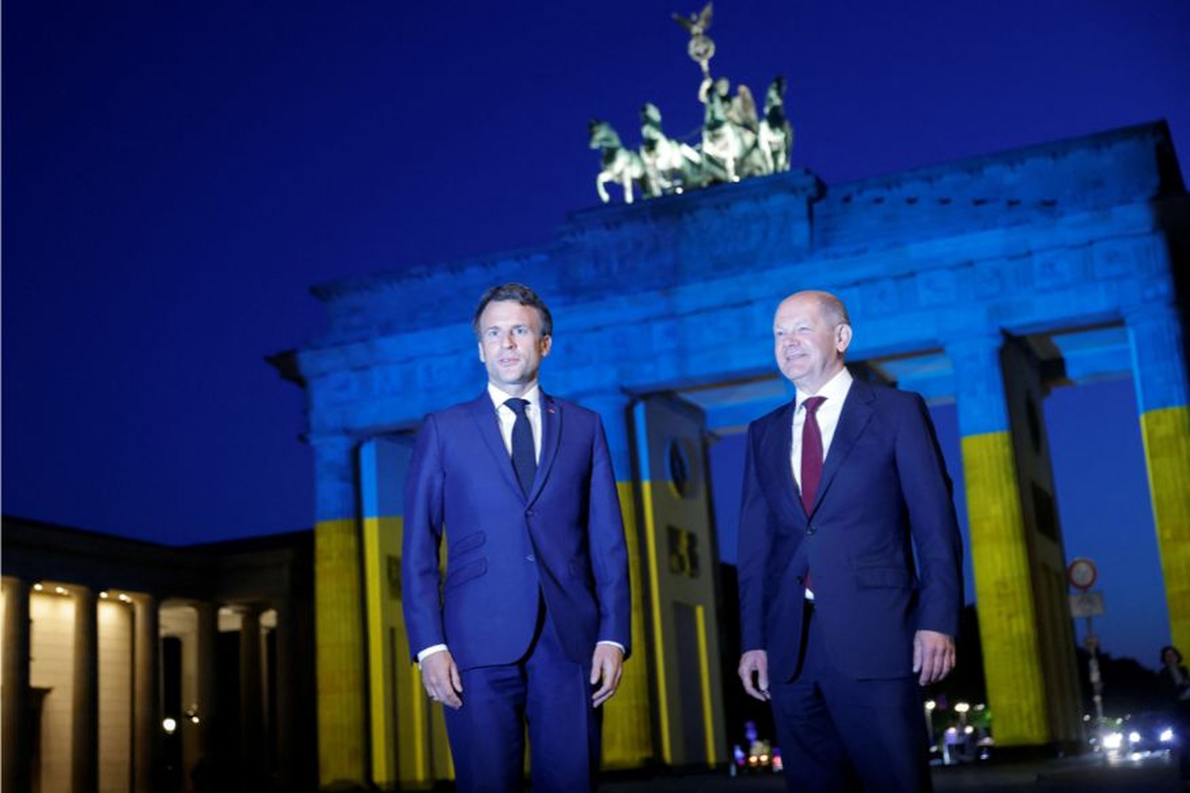 Emmanuel Macron, presidente de Francia, y Olaf Scholz, canciller alemán.