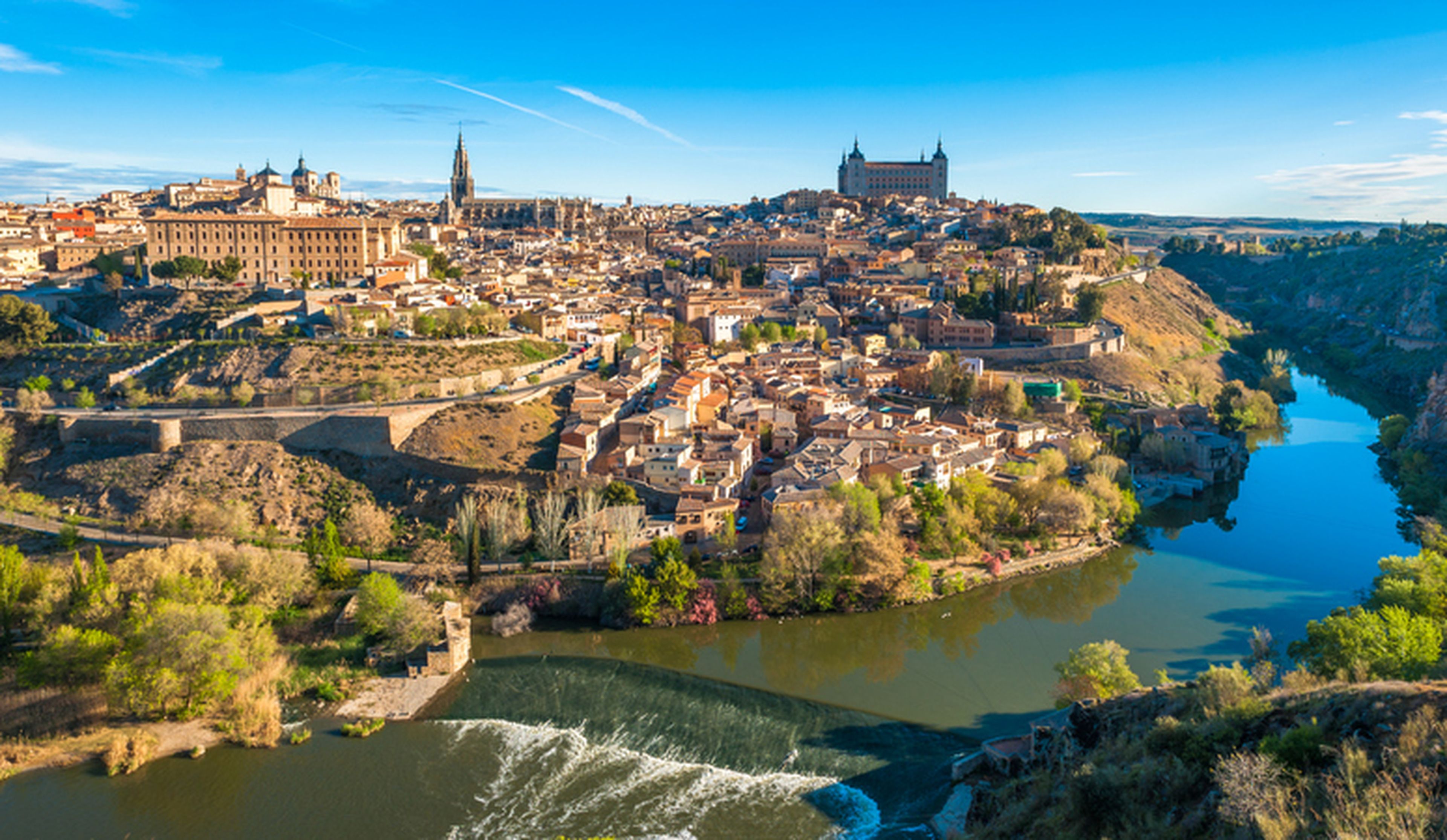 Toledo y el río Tajo, Castilla la Mancha.