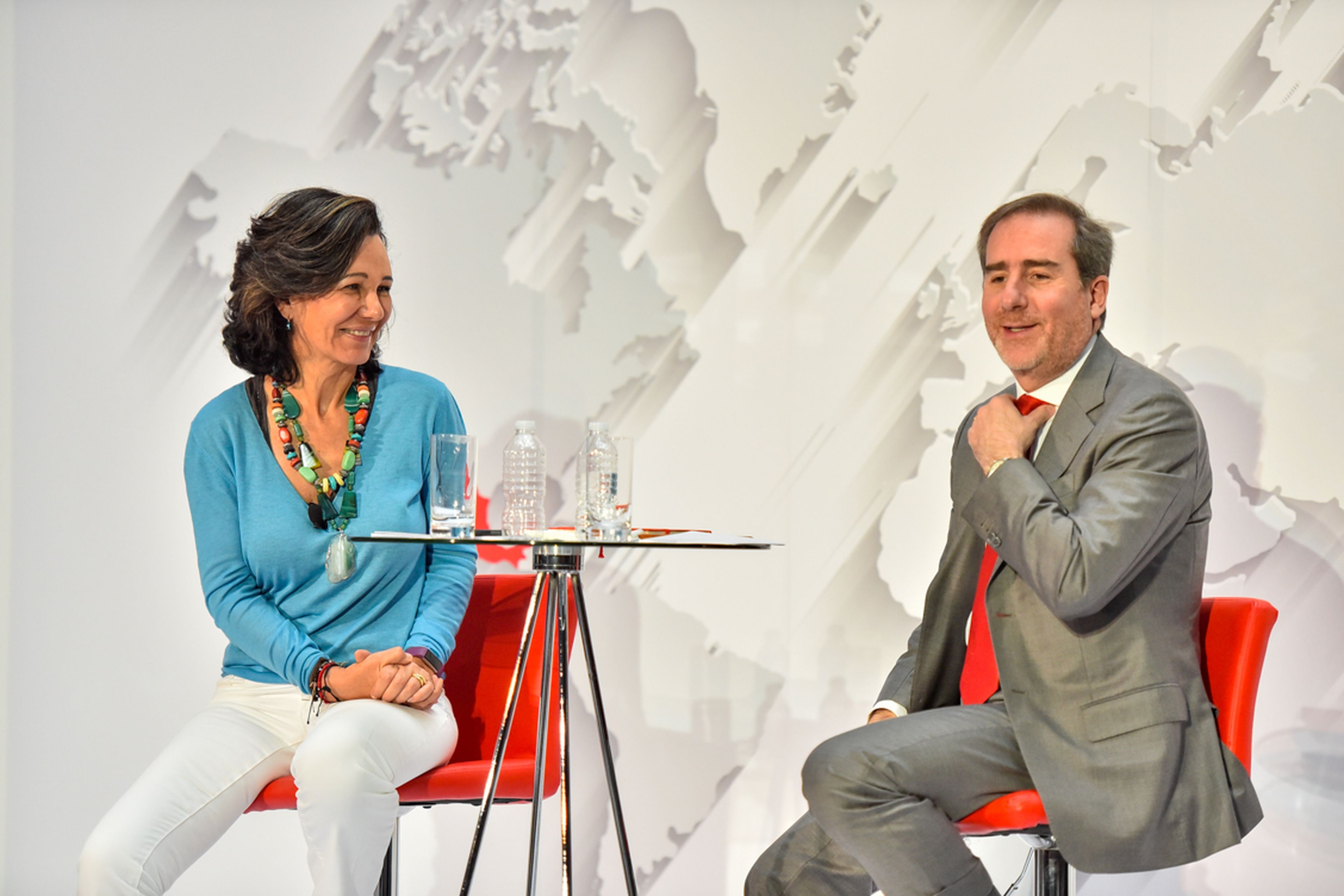 Ana Botín, presidenta de Santander, y Héctor Grisi, nuevo CEO.