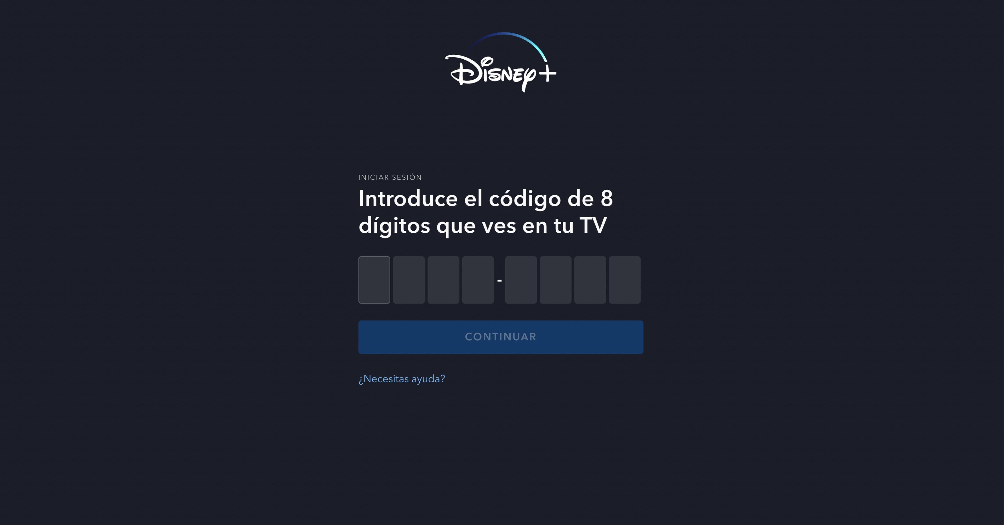 Aquí puedes ingresar el código que aparece en tu Smart TV para iniciar sesión en Disney Plus sin meter la contraseña.