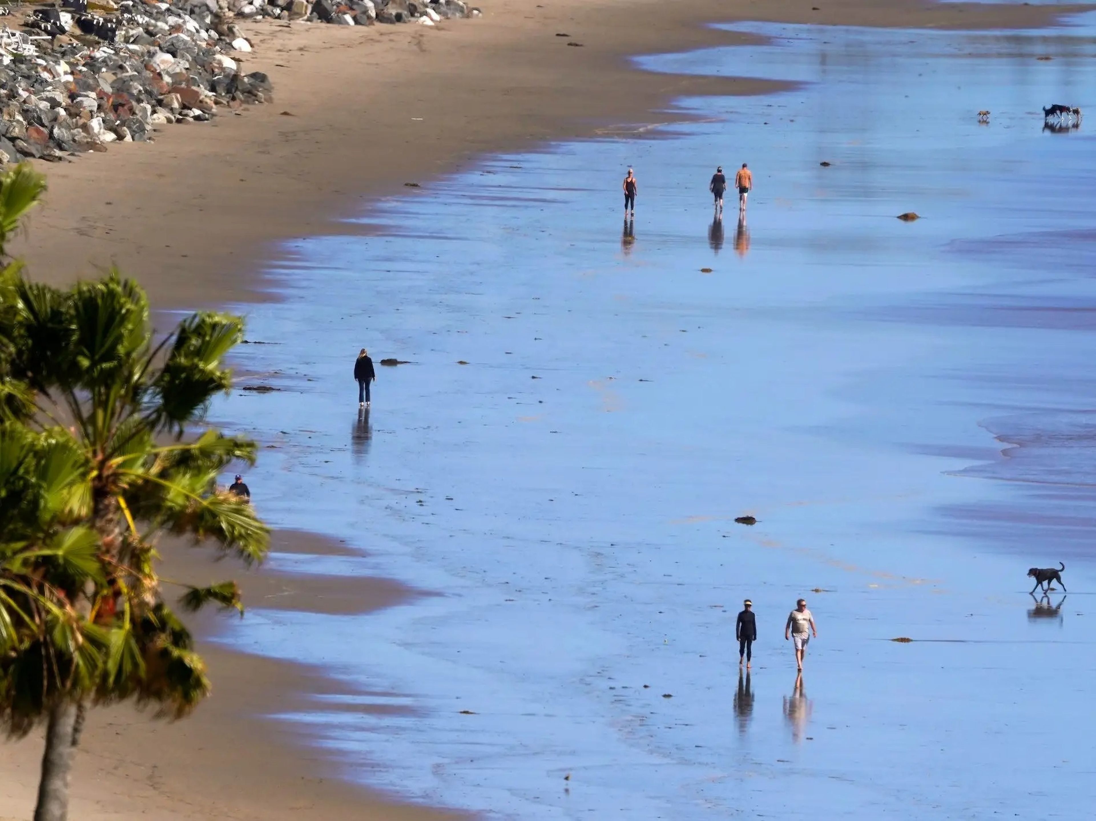 Una playa de Malibú, California.