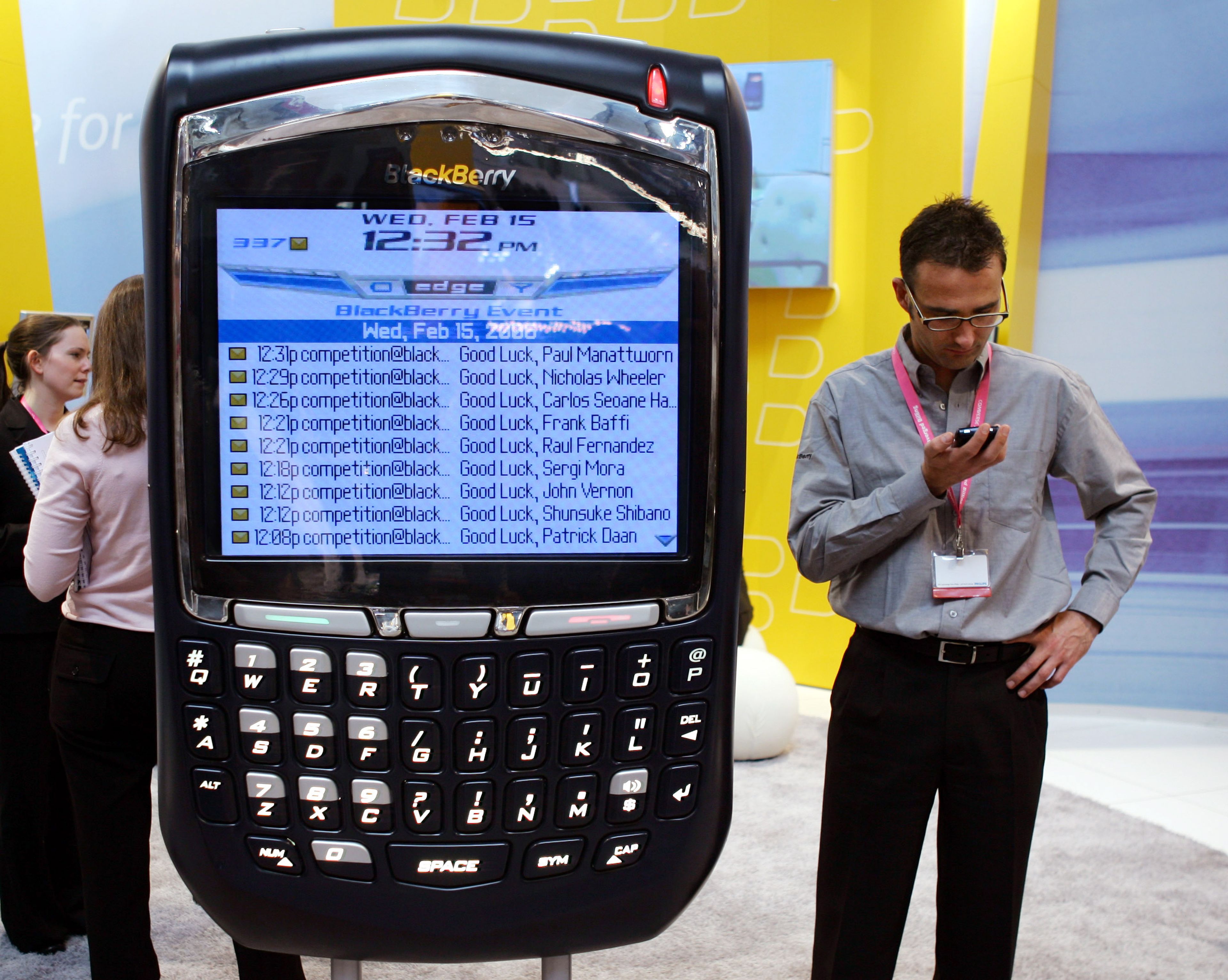 Stand de BlackBerry en el Mobile World Congress de Barcelona de 2006.
