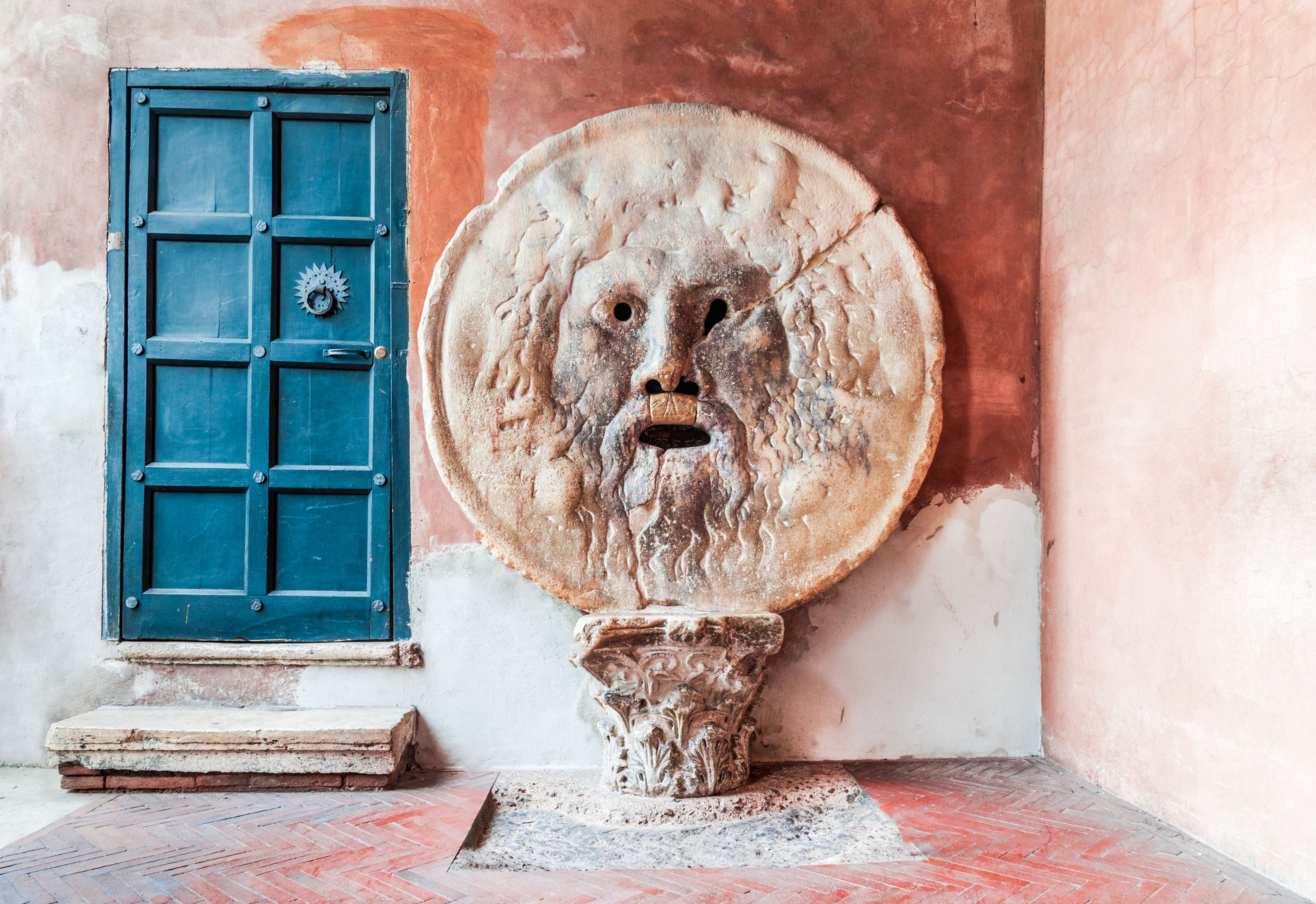 Escultura Boca de la verdad de Roma.