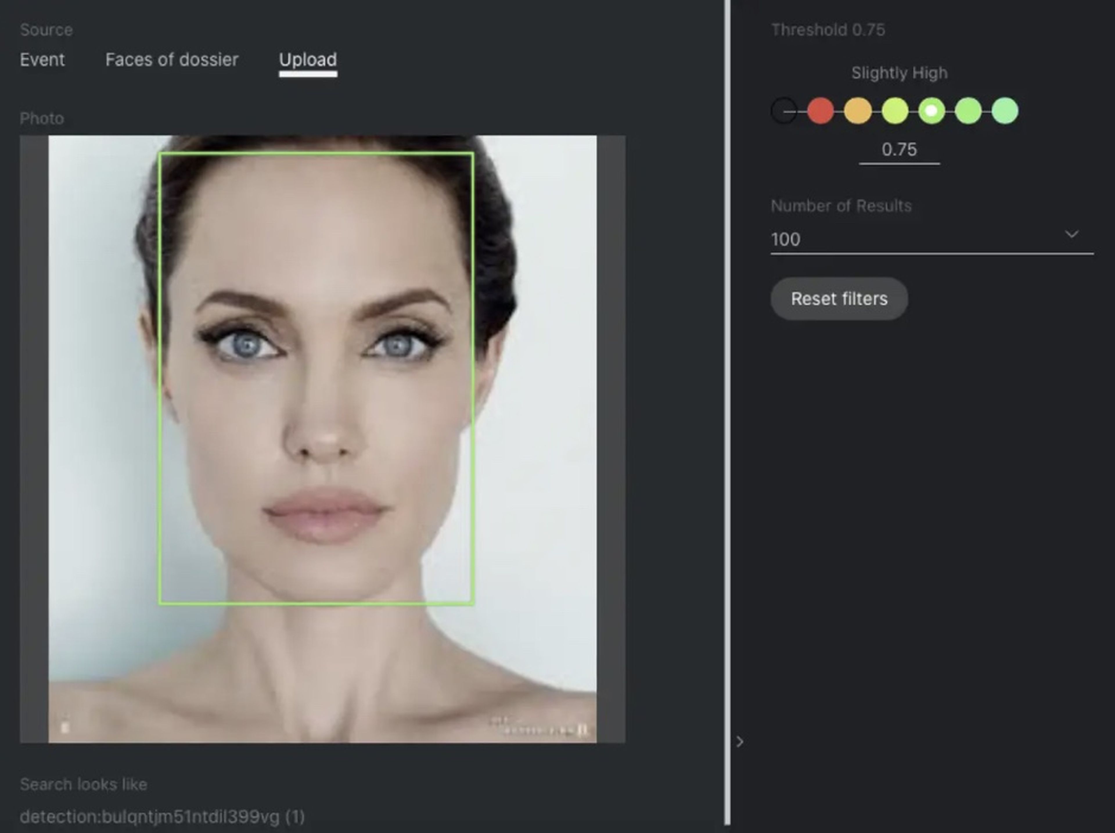 Captura de pantalla de la guía de usuario pública de FindFace, el producto de reconocimiento facial de NTech Lab.