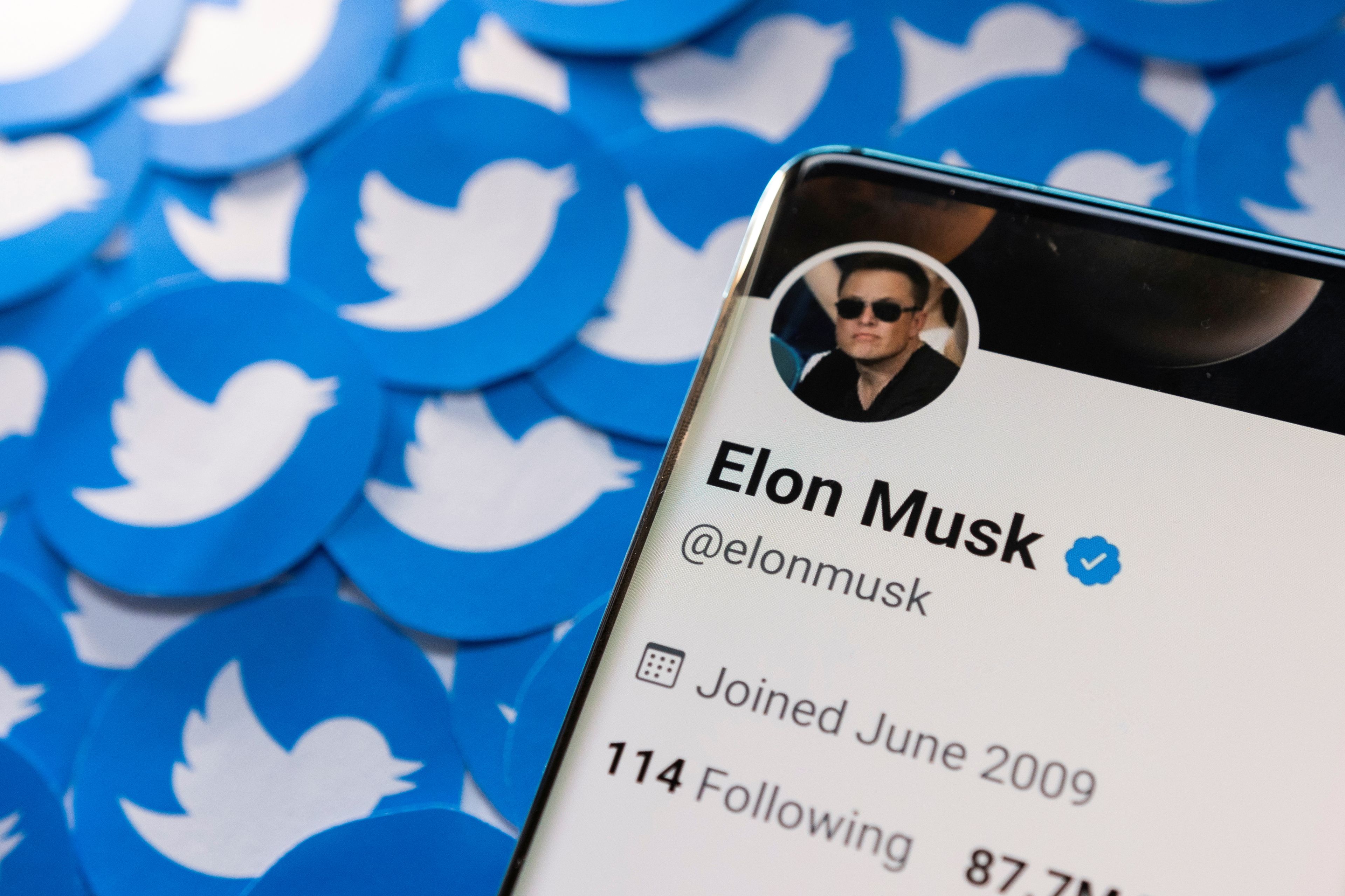 Ilustración con el perfil de Elon Musk en Twitter.