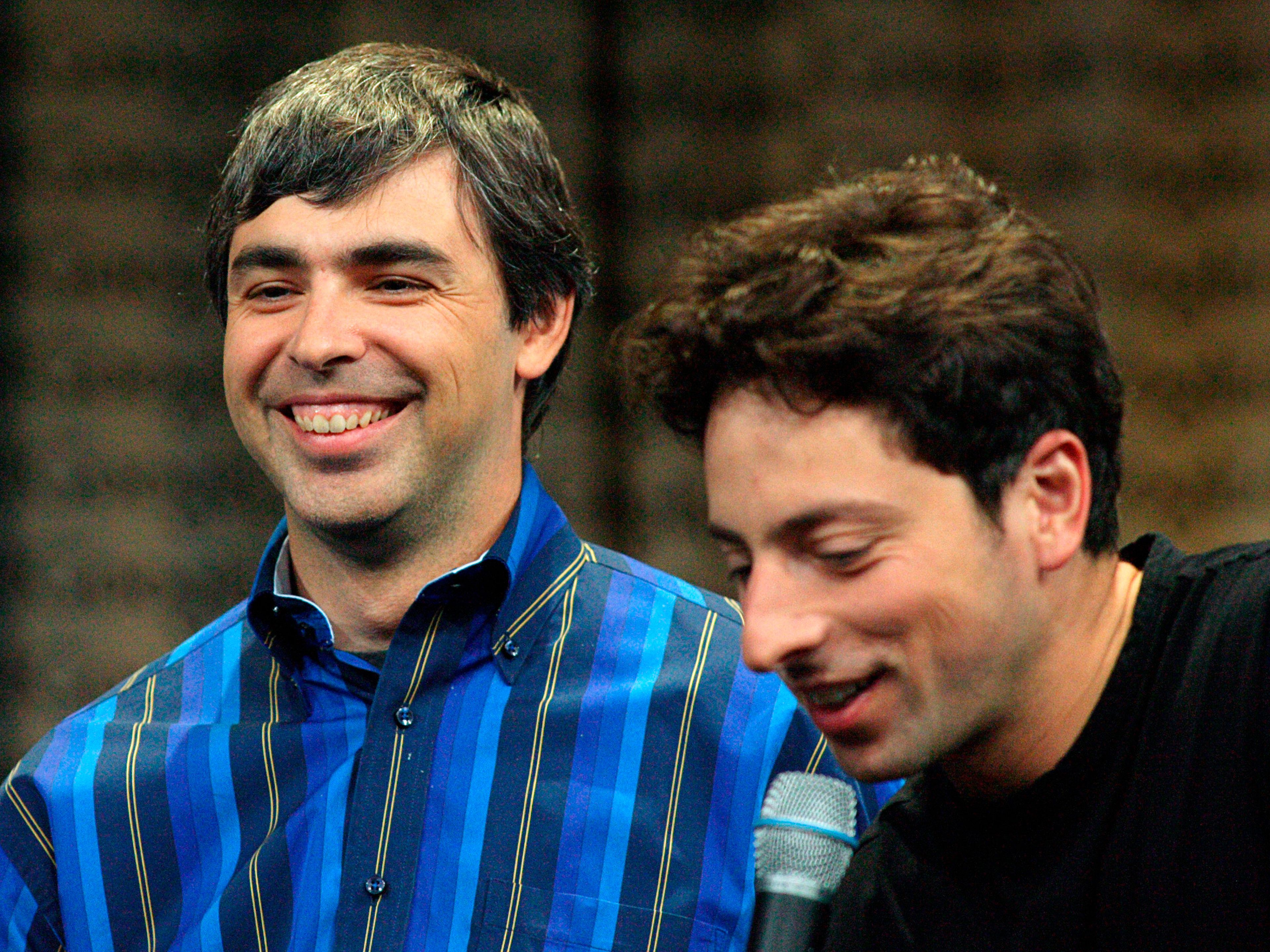 Larry Page (izquierda) y Sergey Brin (derecha).