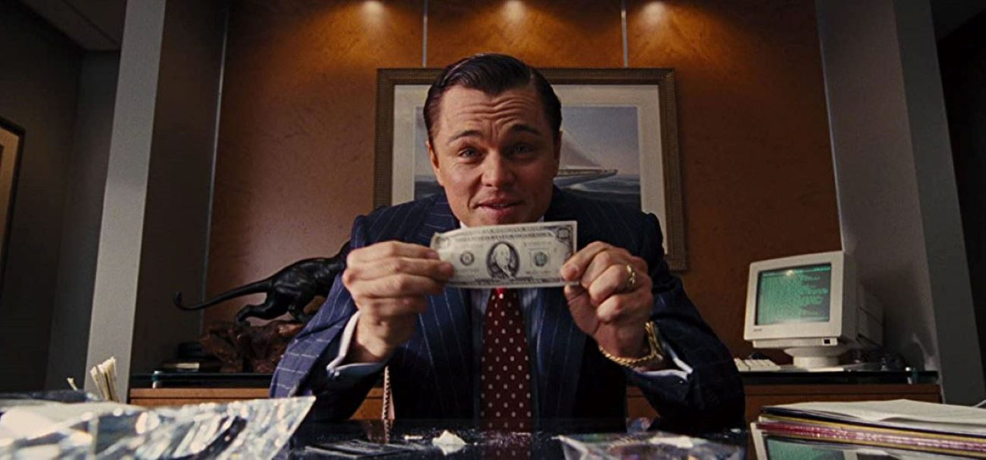 Leonardo DiCaprio, en una escena de la película 'El lobo de Wall Street'.