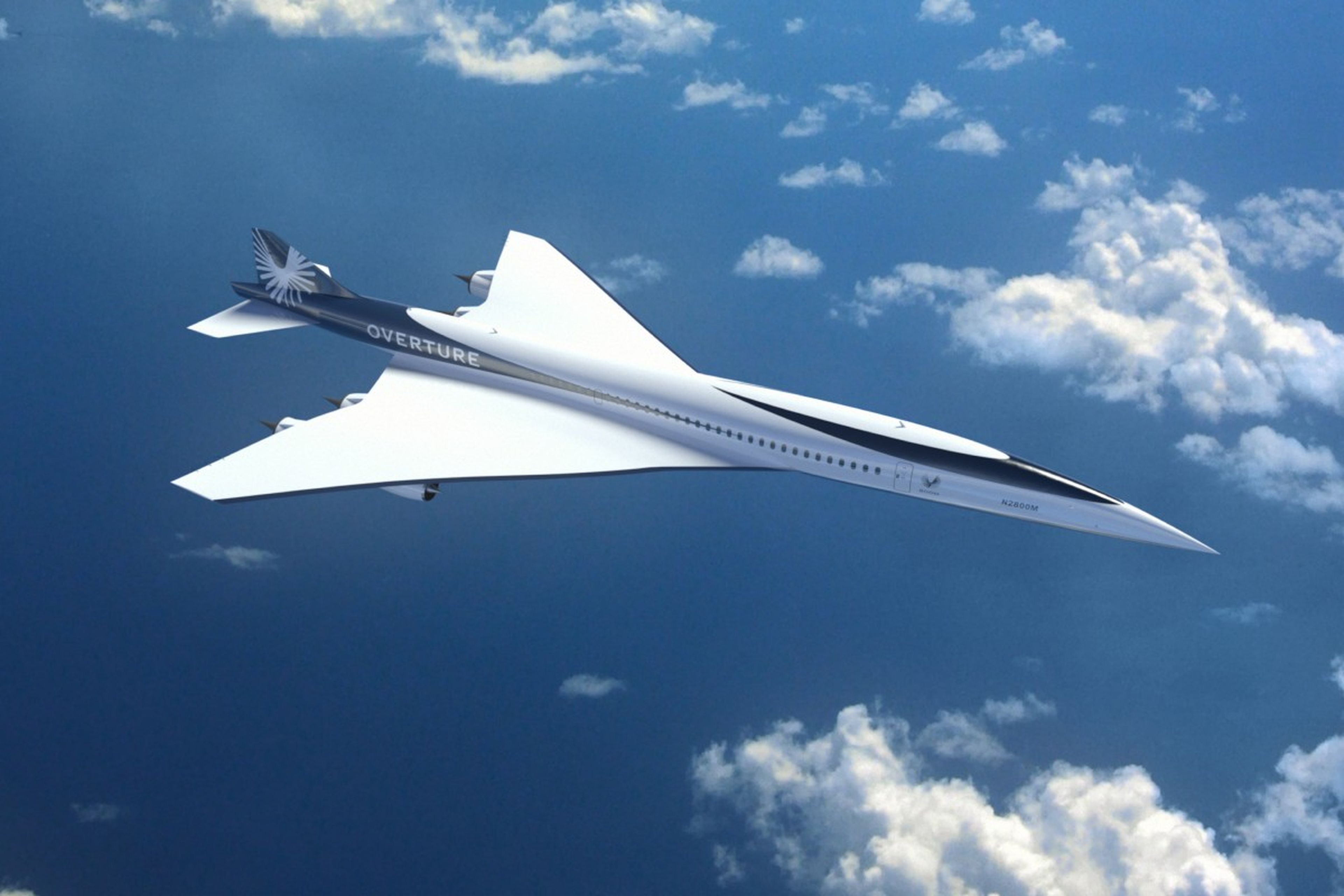 El avión supersónico Overture de Boom Supersonic.