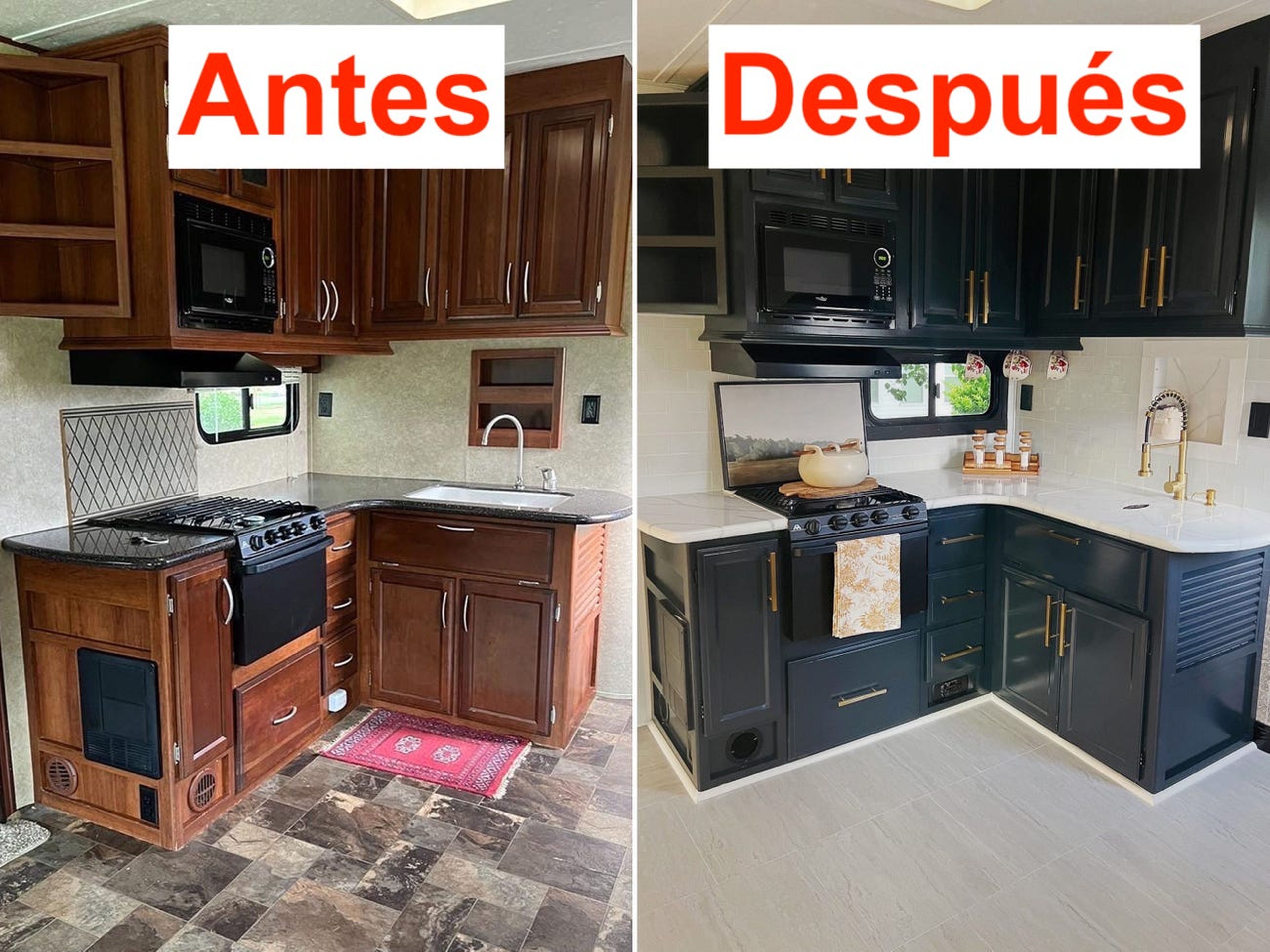 Fotos del antes y el después de la casa