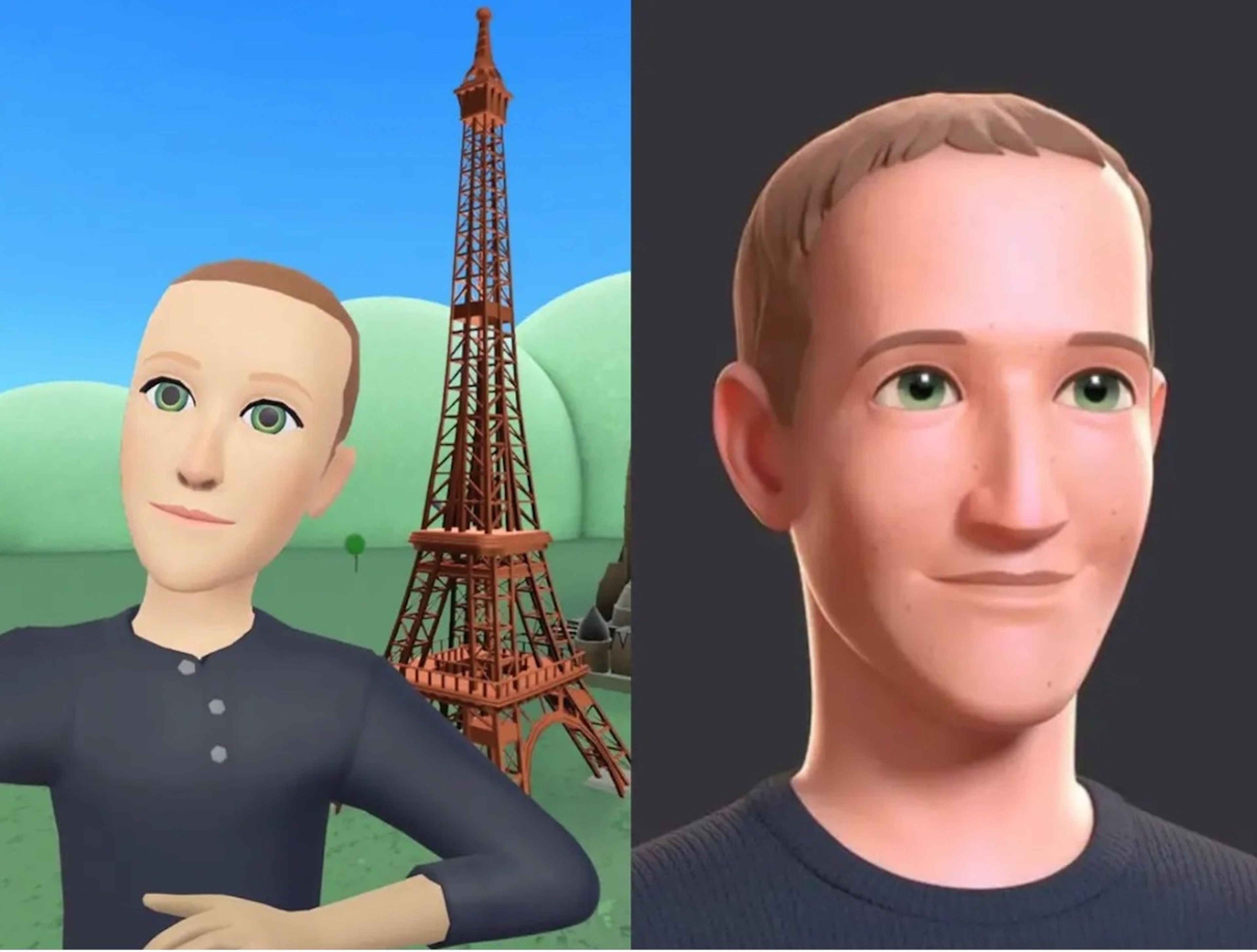 Avatar de Mark Zuckerberg el lunes; avatar de Mark Zuckerberg el viernes.