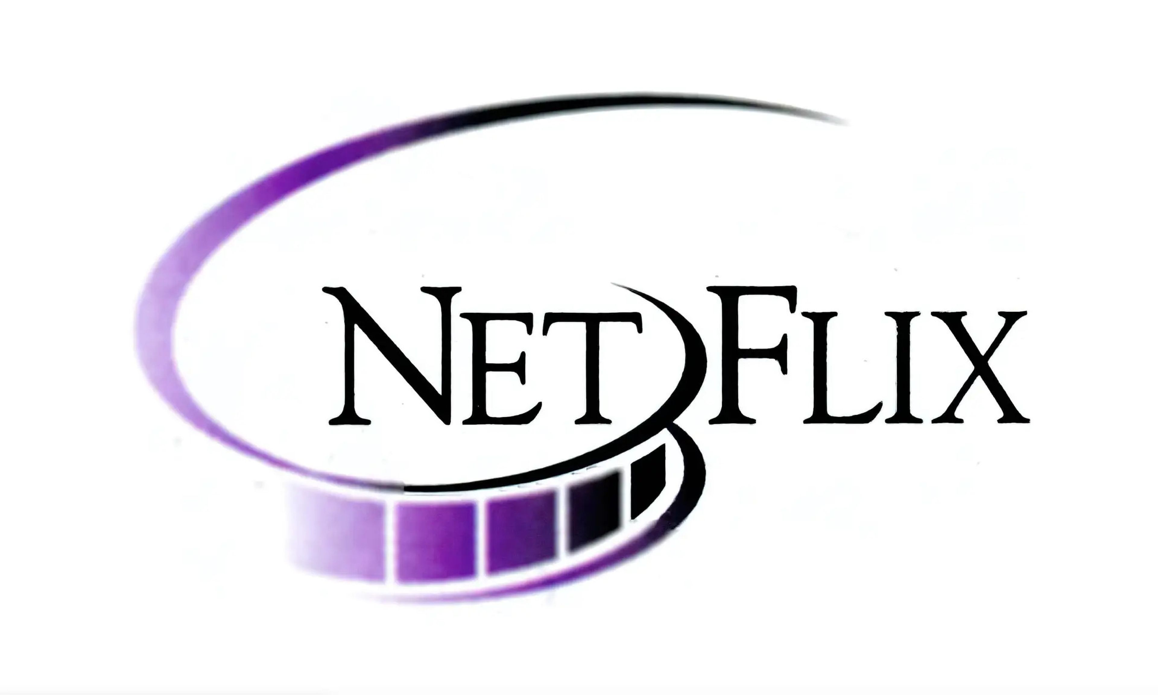 Primer logotipo de Netflix, en su lanzamiento en agosto de 1997.