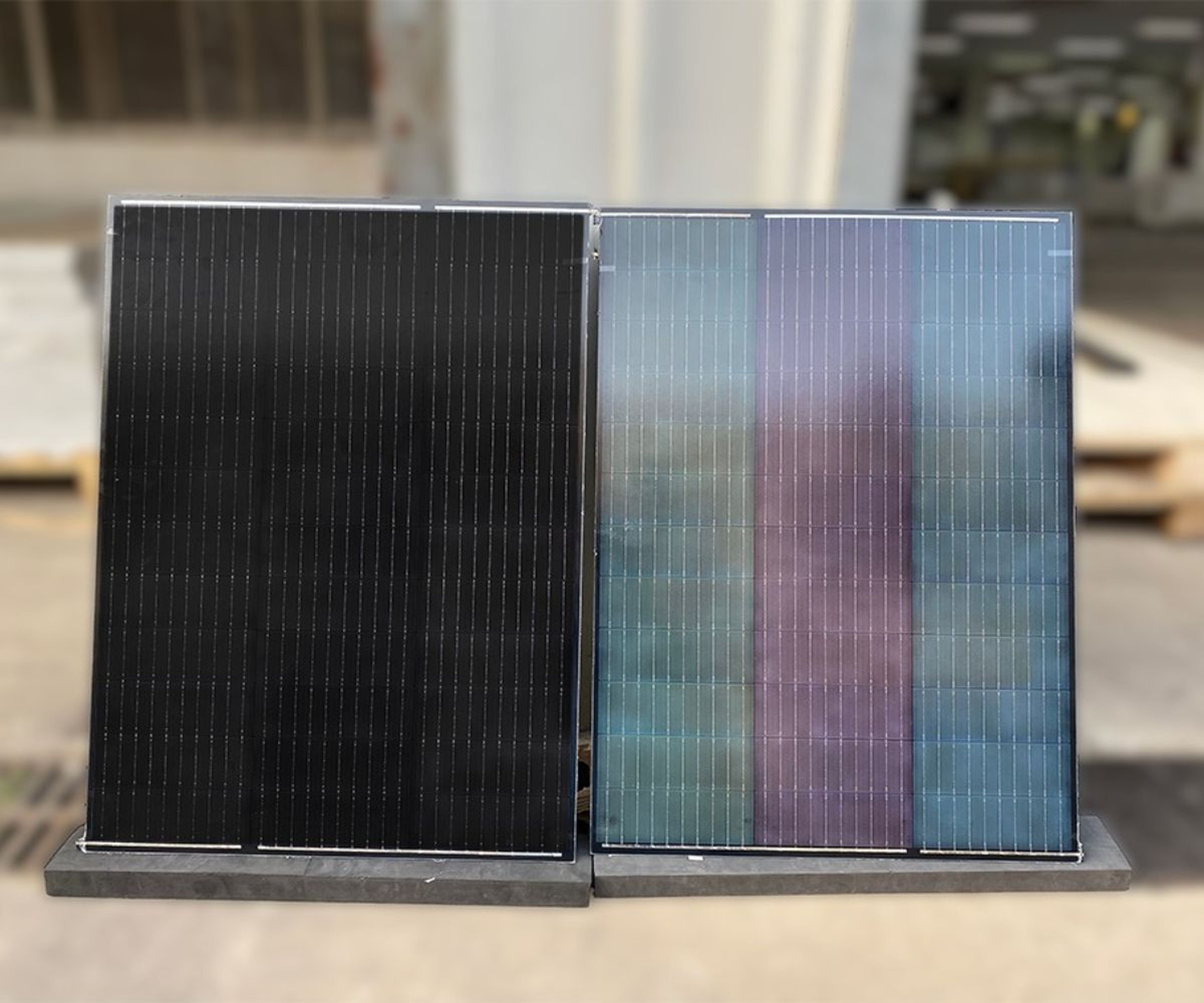 Placas solares para autoconsumo de colores.