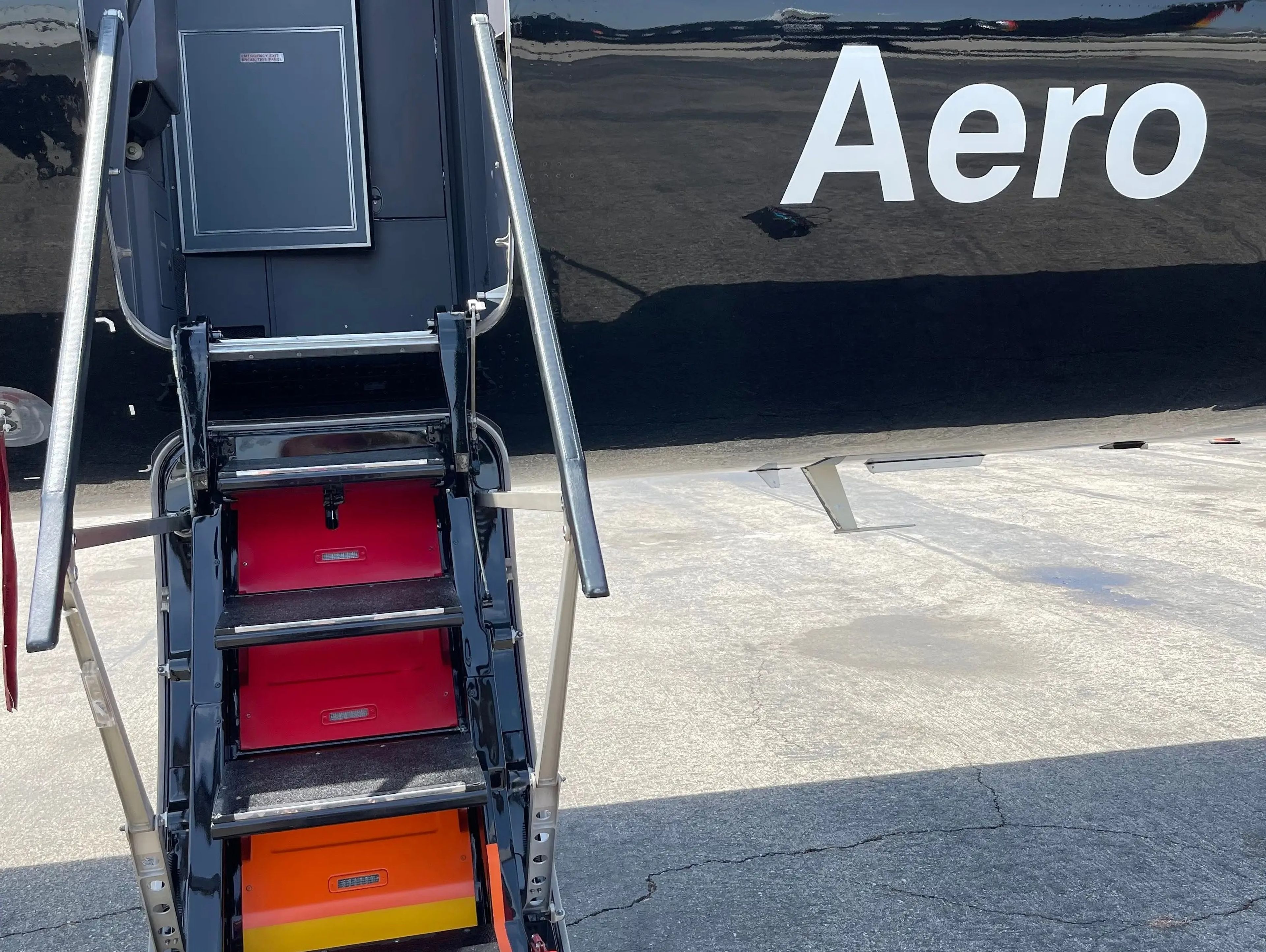 Aero’s signature black jets and colorful stairs are just a prelude to what’s waiting inside.