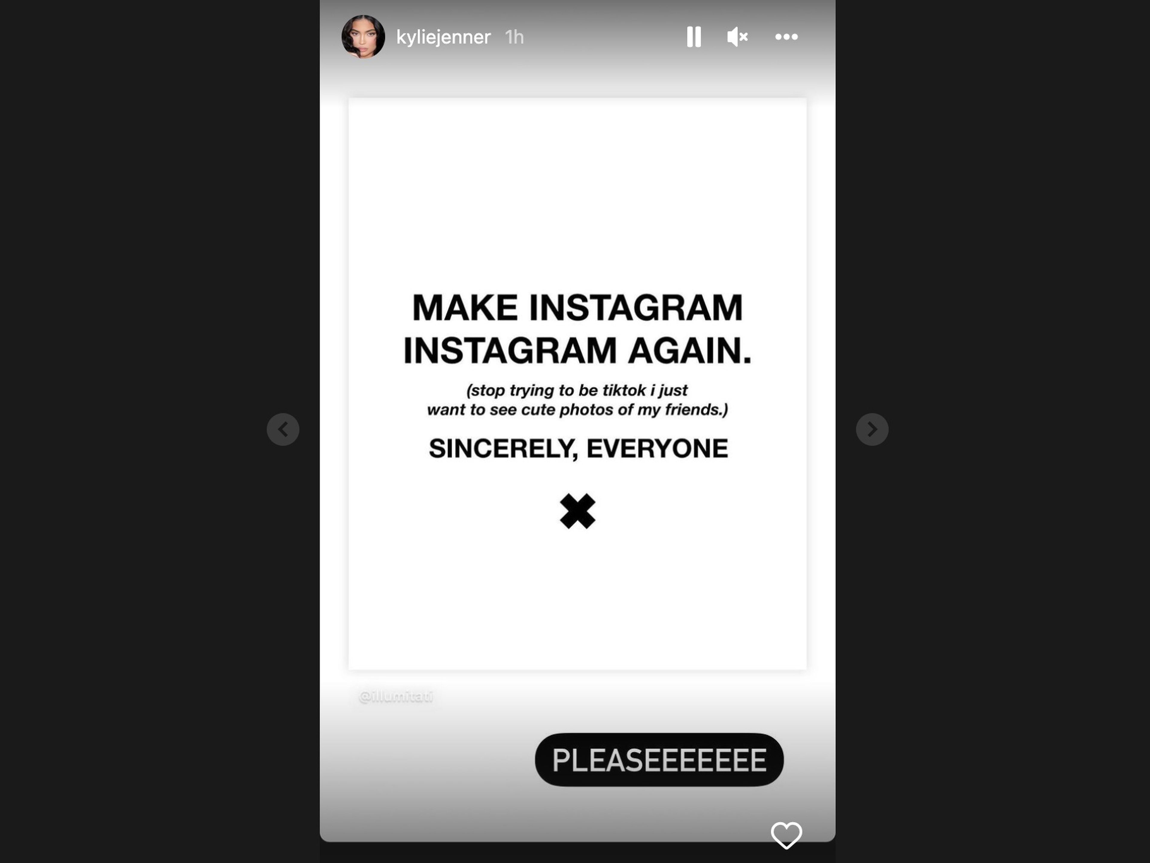 Kylie Jenner llamó la atención a Instagram por convertirse en una especie de TikTok.