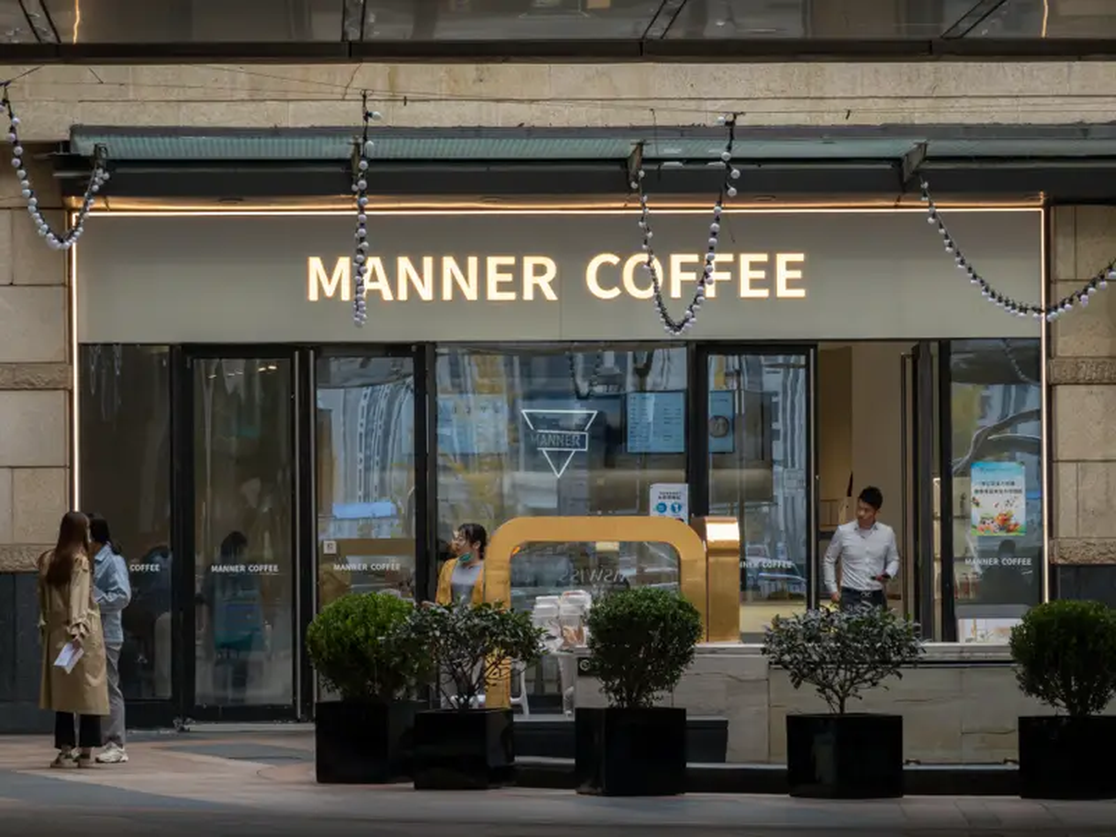 Cafetería Manner en Shangái, China.